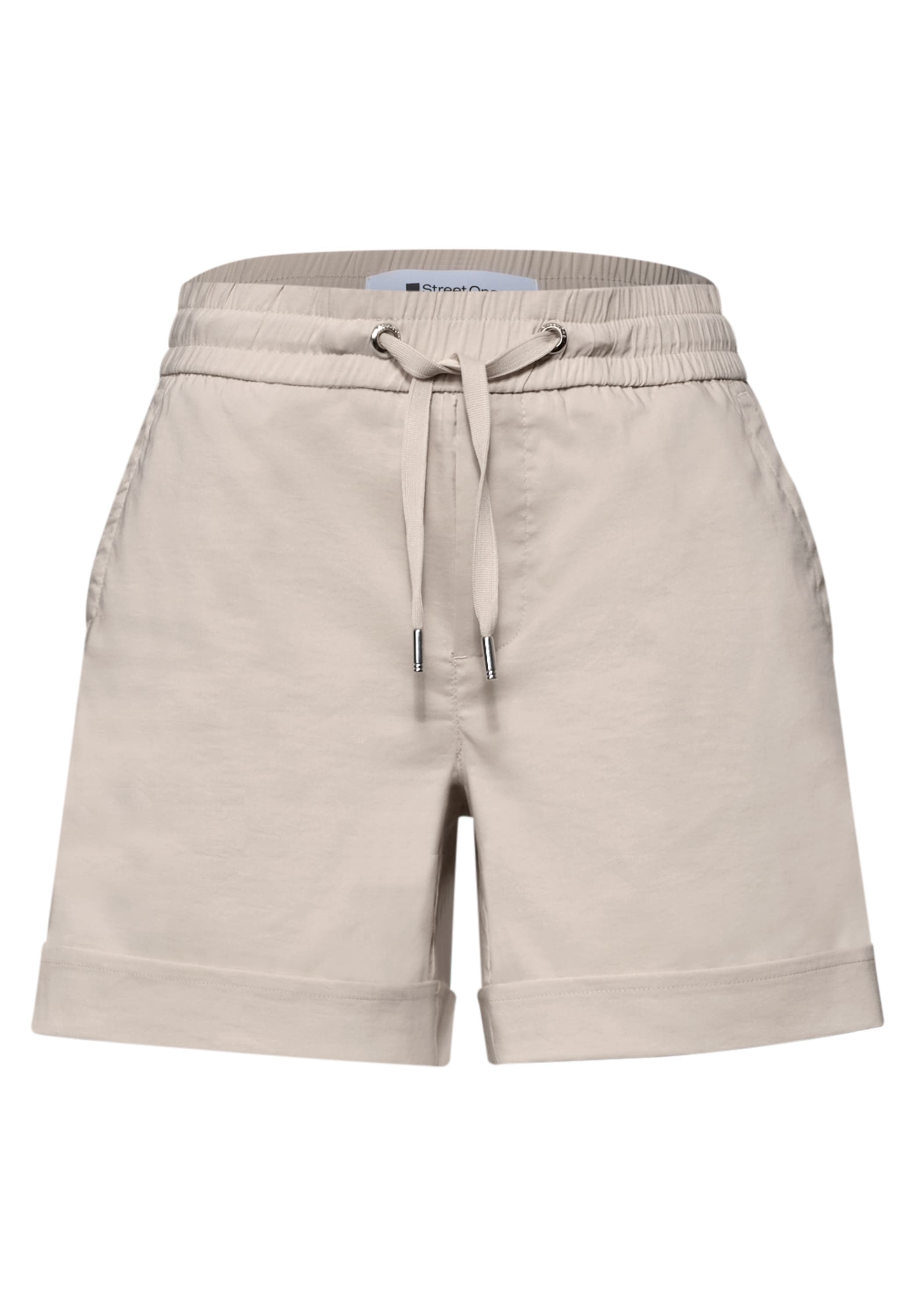 STREET ONE Shorts  unifarben, Casual Fit, elastischer Baumwollmix