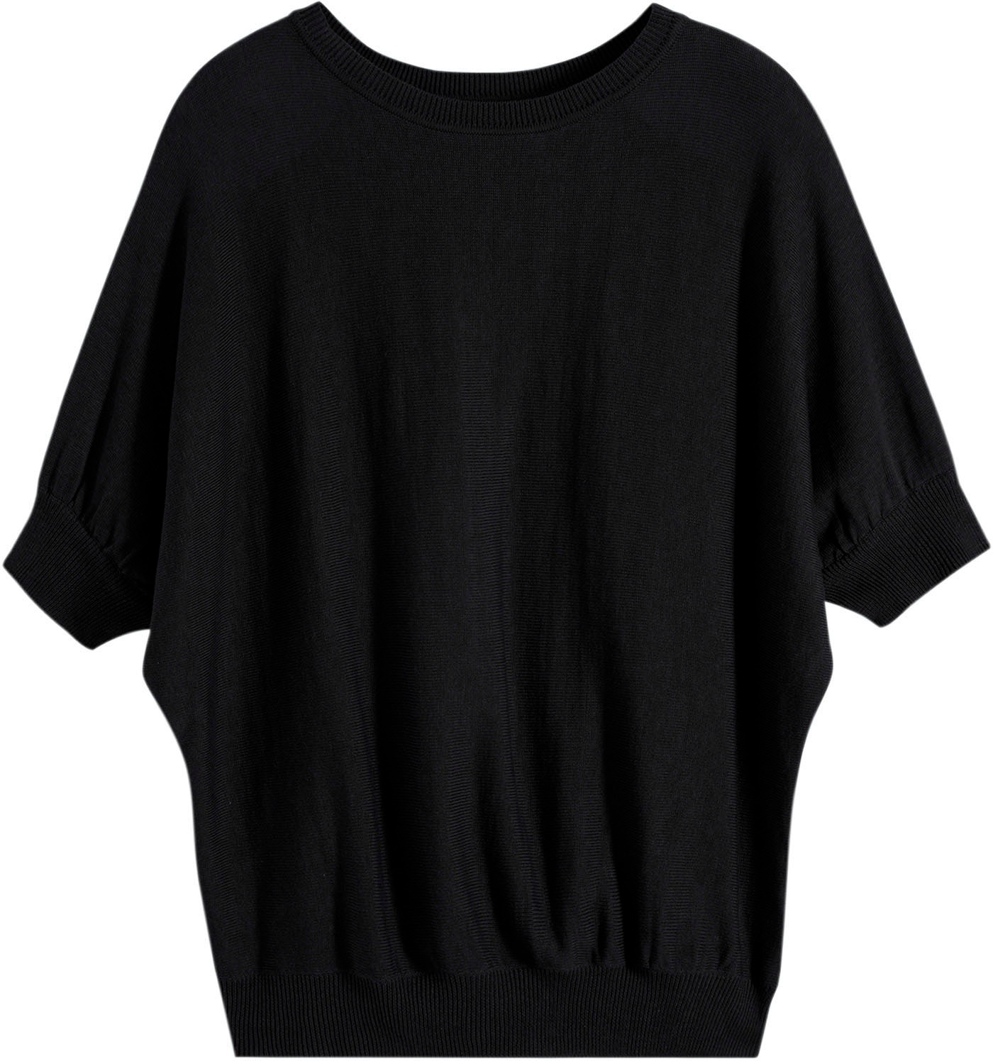 bonprix Strickpullover aus Baumwoll-Mix, mit Rundhalsausschnitt, bequeme Passform