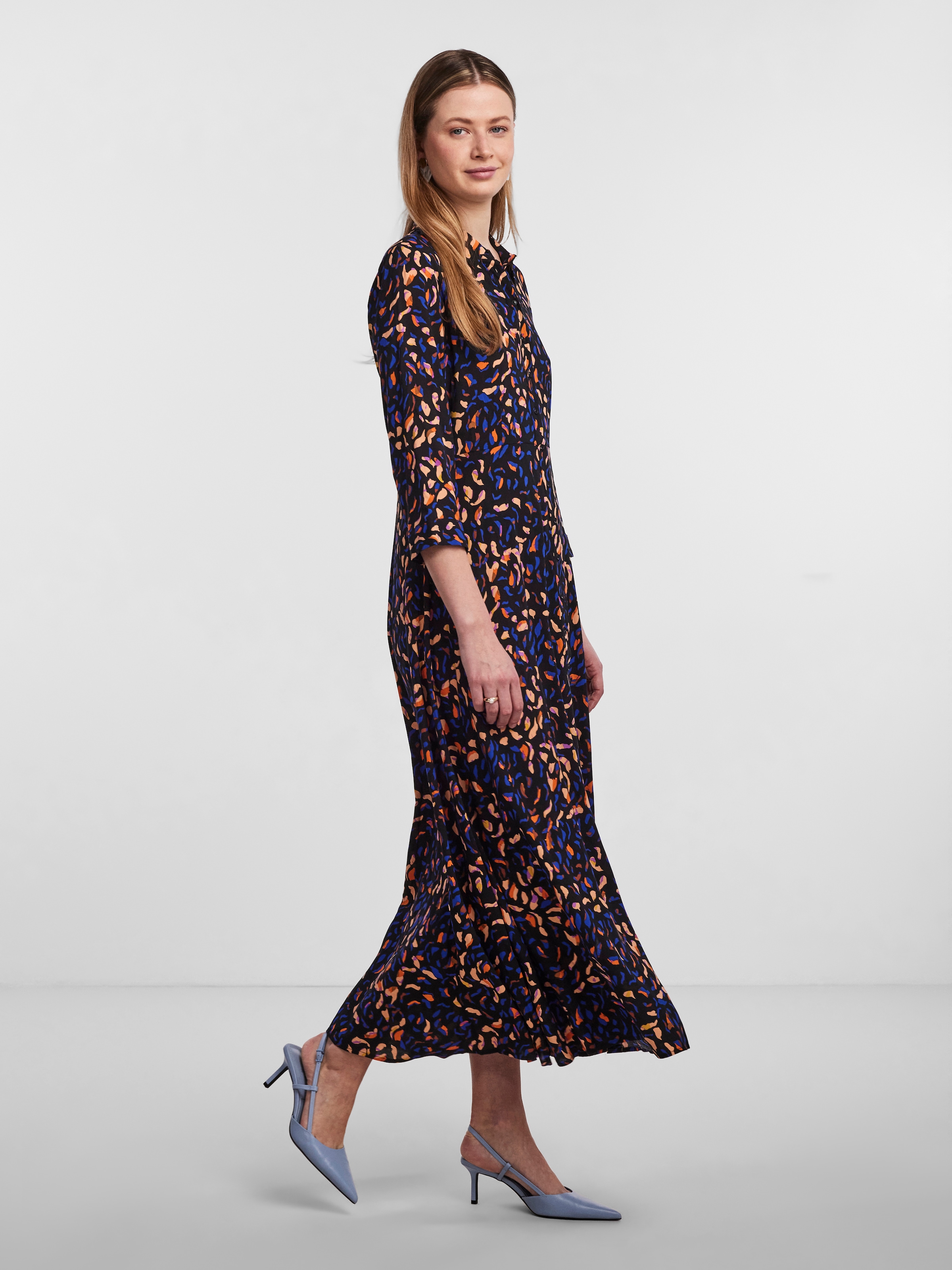 Y.A.S Hemdblusenkleid »YASSAVANNA LONG SHIRT DRESS« Sommerkleid, mit 3/4 Ärmel