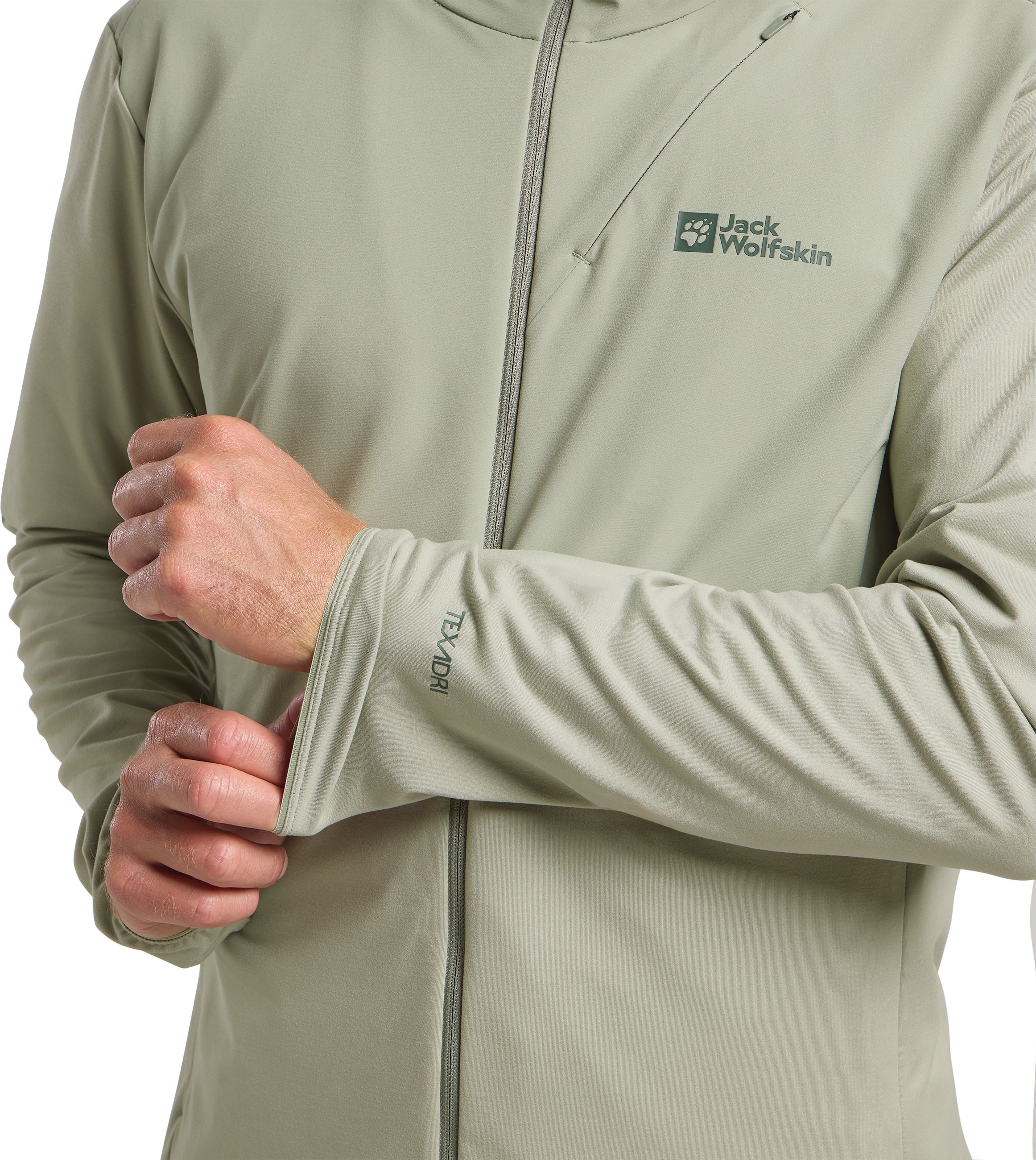 Jack Wolfskin Kapuzenfleecejacke »PRELIGHT TRAIL HOODY M«, mit Kapuze