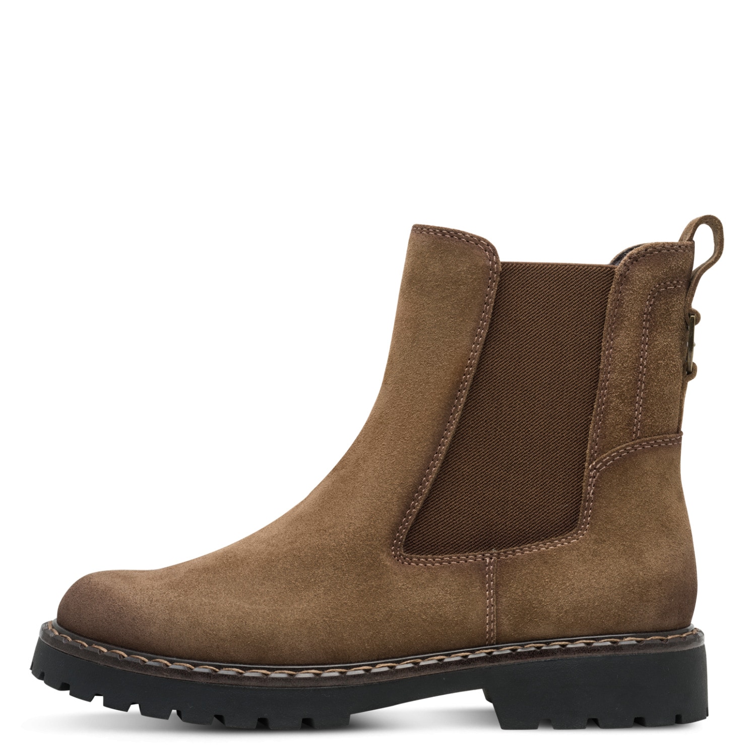 Tamaris Chelseaboots  Blockabsatz, Stiefelette mit Stretcheinsatz an der Außenseite