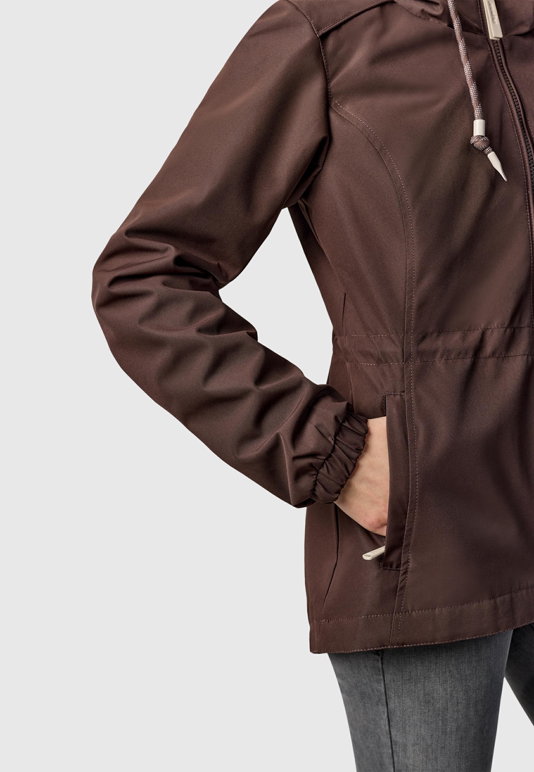 Ragwear Funktionsjacke »Funktionsjacke Dankka« mit Kapuze Funktionelle Übergangsjacke mit Taillenzugkordel