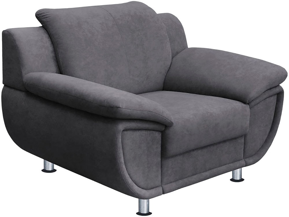 TRENDMANUFAKTUR Sessel »Rondo 121 cm, Big-Sessel, komfortabel, Federkern optional, Chromfüße« Big-Sessel wahlweise mit Federkern, bequem