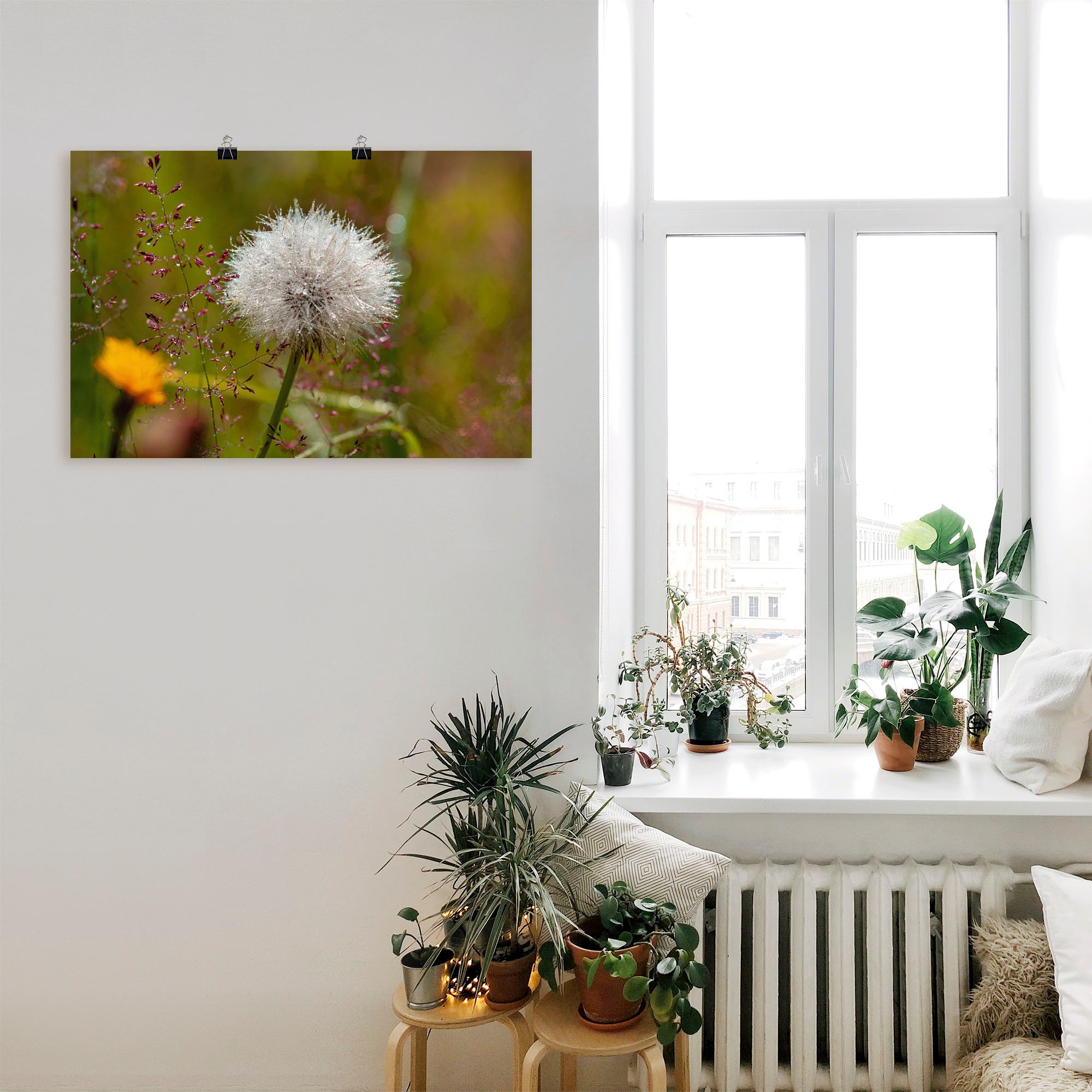 Artland Wandbild »Pusteblume im Blumenfeld«, Blumen, (1 St.), als Leinwandbild, Poster in verschied. Größen
