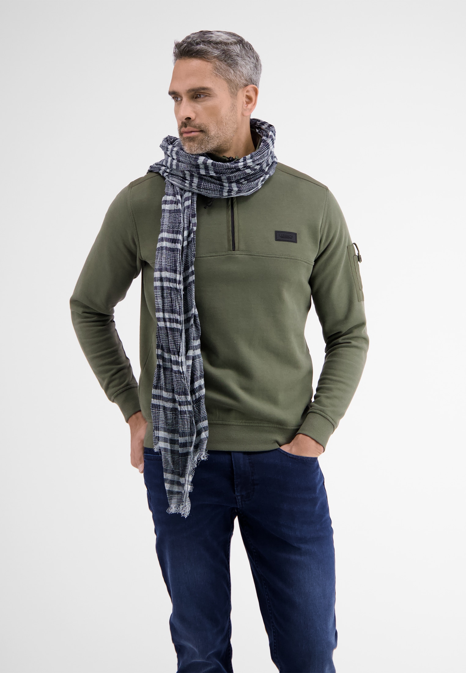 LERROS Schal »Crinkle-Karo Schal«