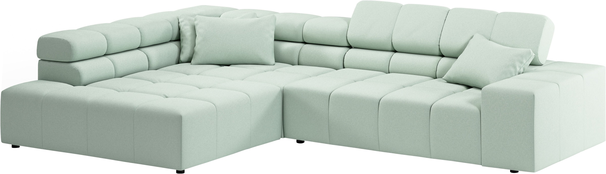 INOSIGN Ecksofa »Ancona incl. Kopfteilverstellung, Breite 319cm, L-Form«, wahlweise motorische Sitztiefenverstellung, auch in Cord + Easy Care