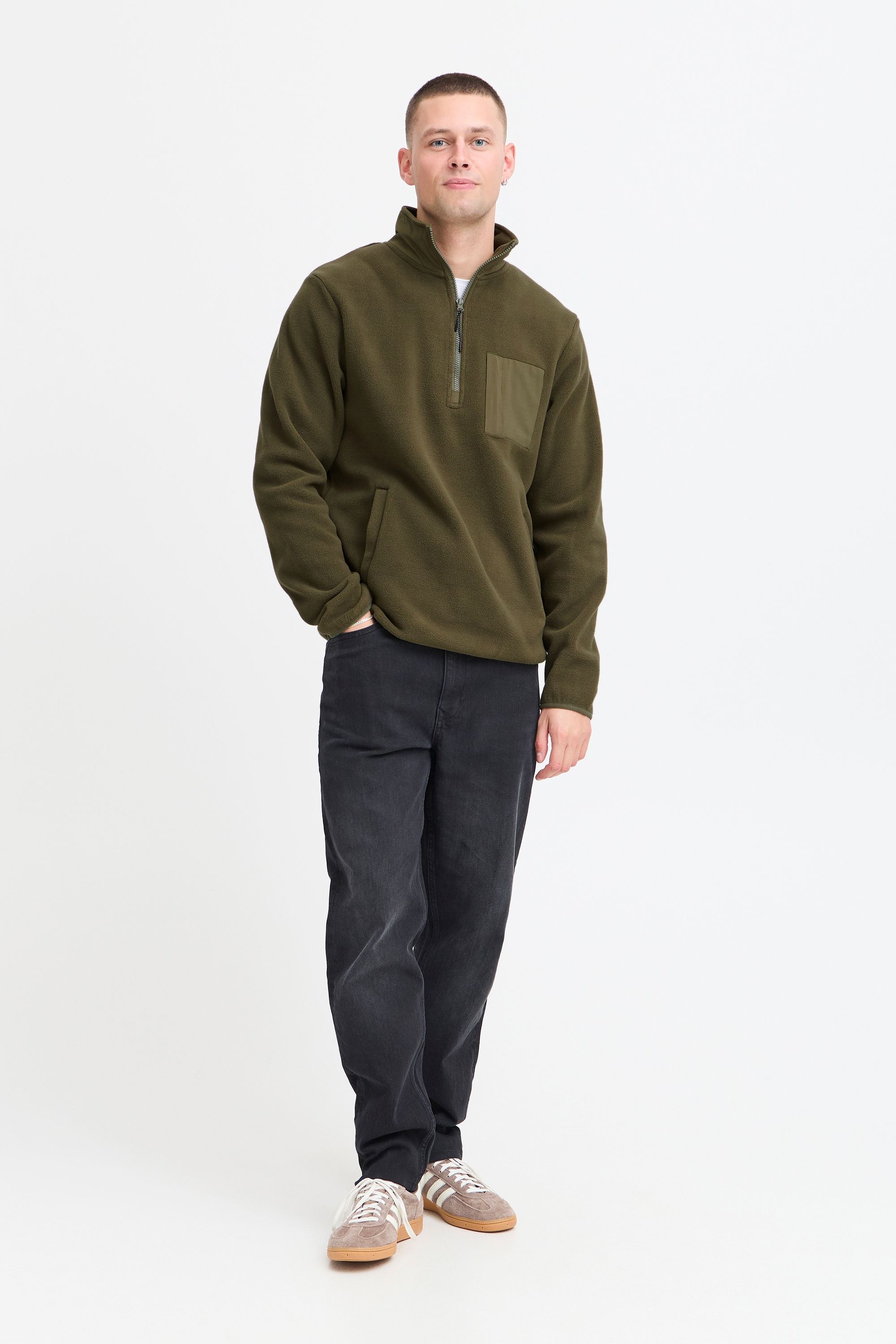 Blend Fleecejacke »Fleecejacke BHBROOKS Sweatshirt halfzipp«
