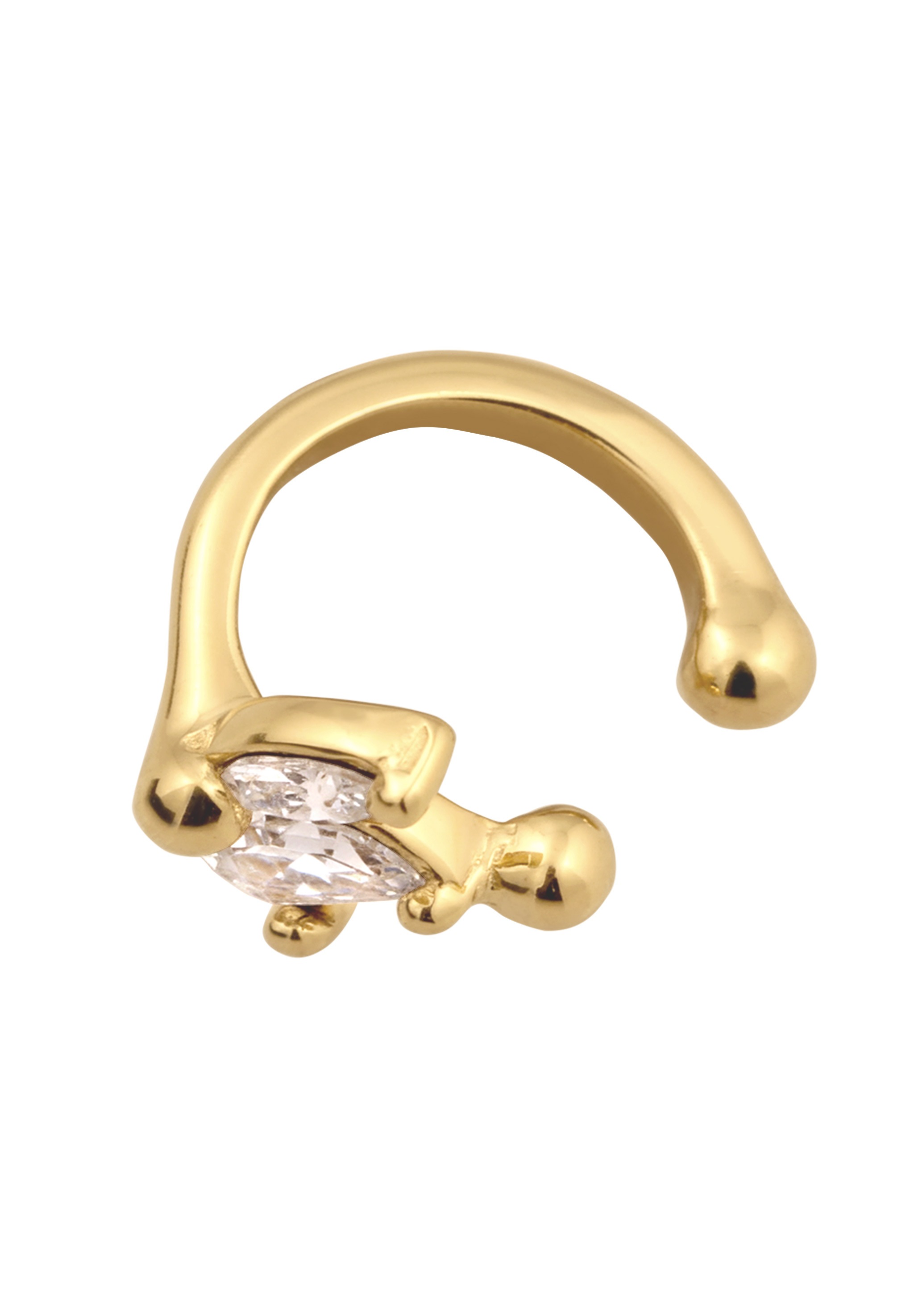 Elli Ohrklemme »Ohrringe Earcuff Blume mit Kristallen von Swarovski 925 Sterling Silber«