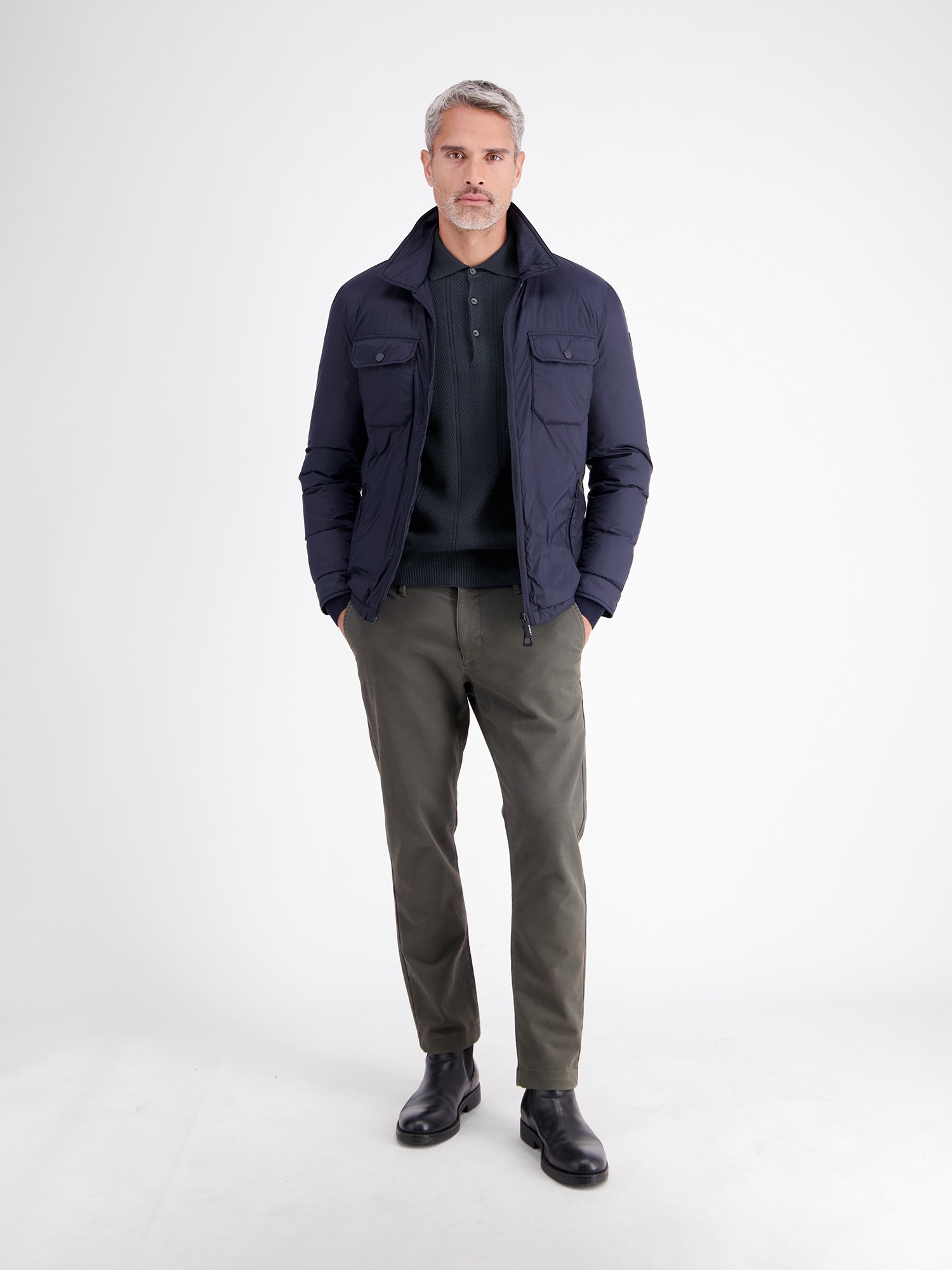 LERROS Langarm-Poloshirt »Elegantes Langarmpolo mit raffinierten Vertikalstreifen«