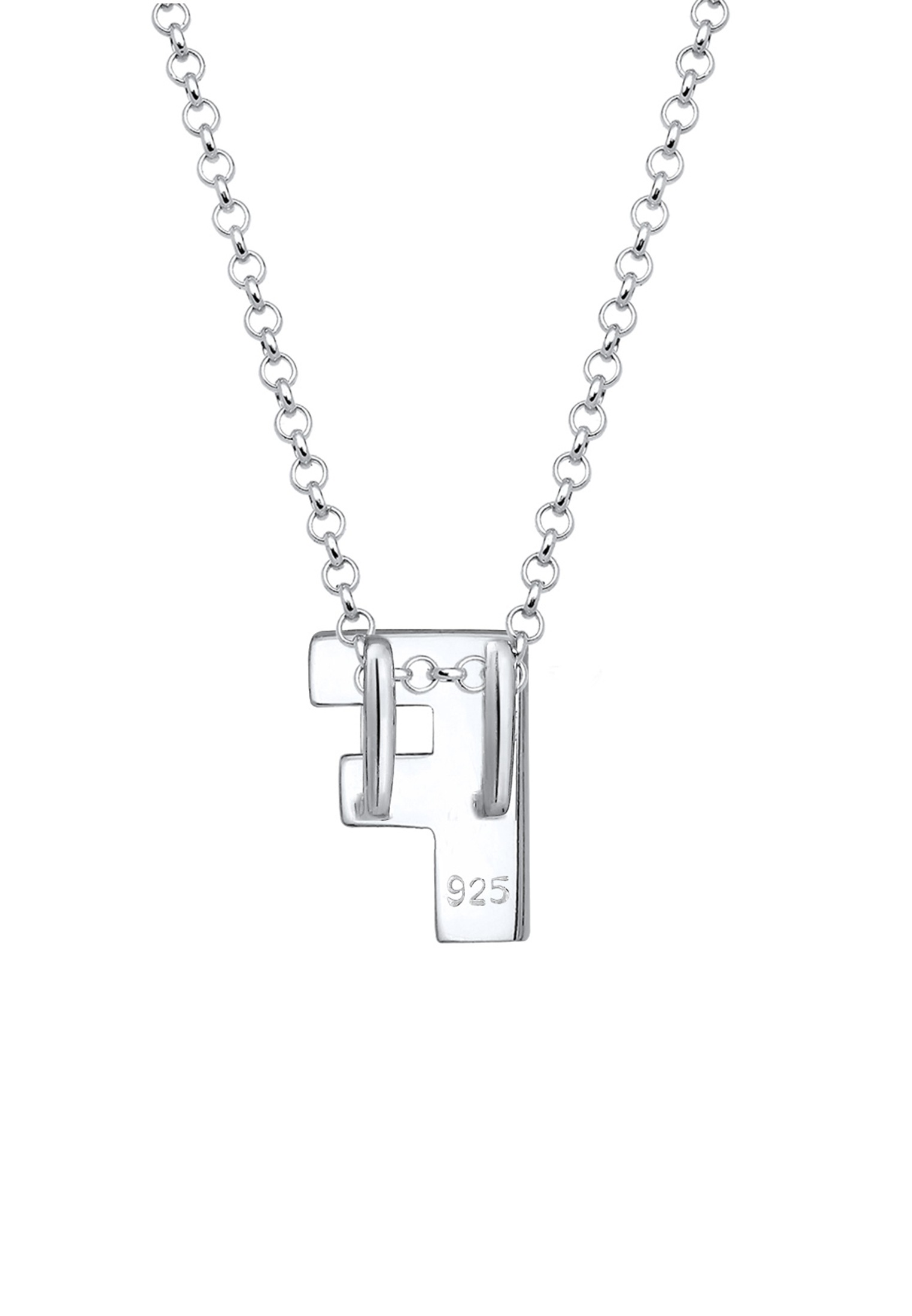Elli Kette mit Anhänger »Halskette Buchstabe F Initialen 925 Sterling Silber«