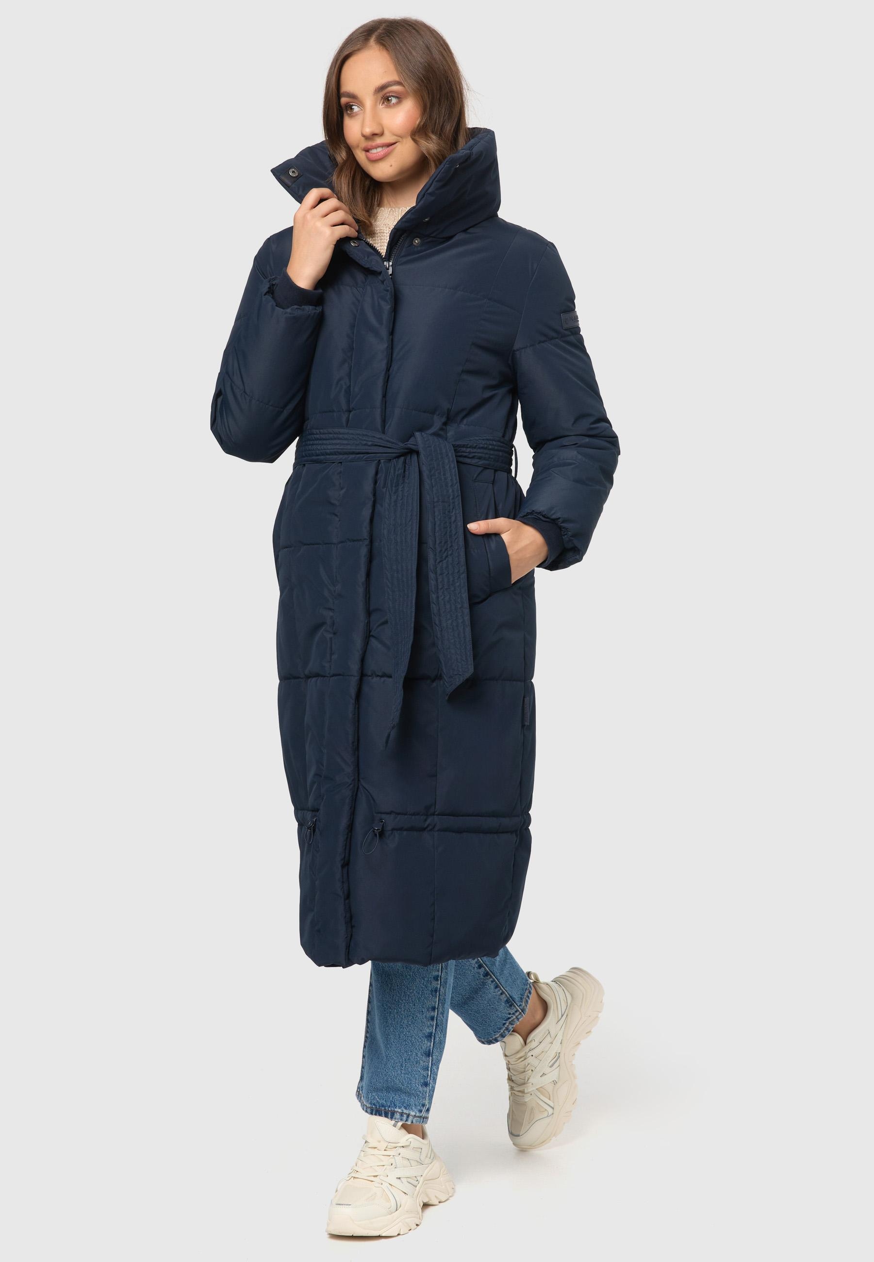 Navahoo Steppmantel »Steppmantel Mirenaa«, Stylischer Damen Wintermantel mit Gürtel