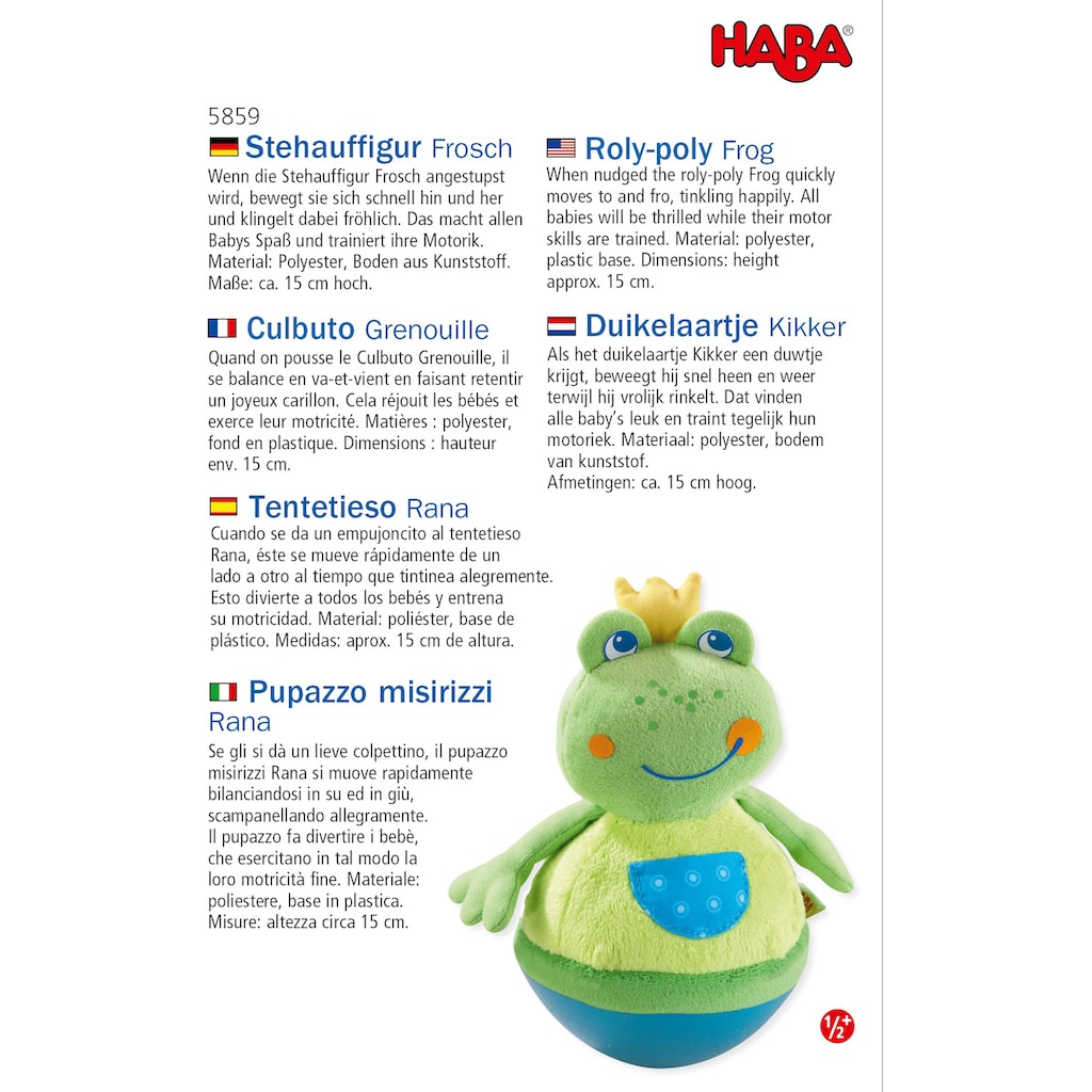 Haba Greifling »Stehauffigur Frosch«