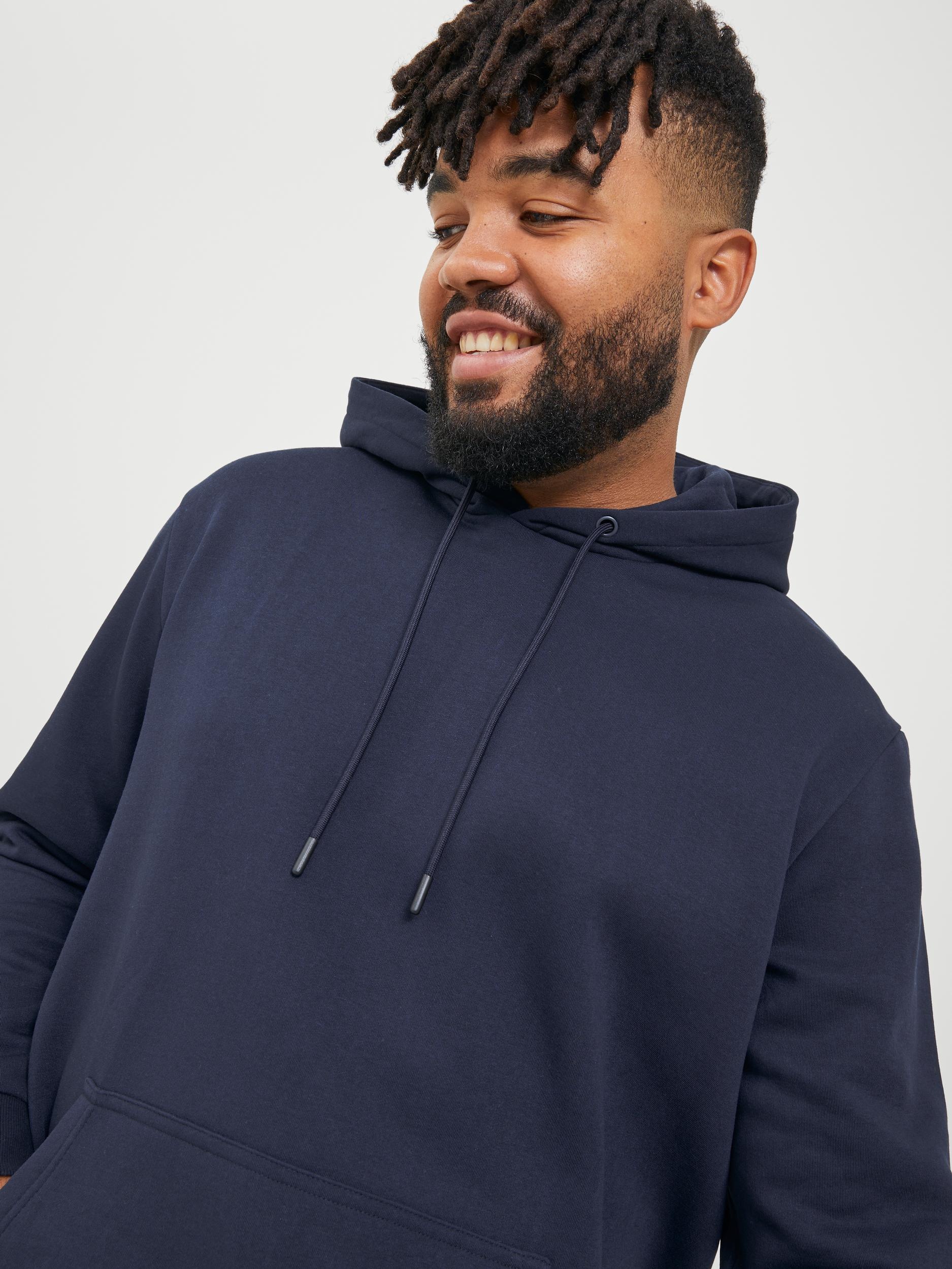 Jack & Jones PlusSize Kapuzensweatshirt »JJEBRADLEY SWEAT HOOD NOOS PLS«, mit Rippbündchen