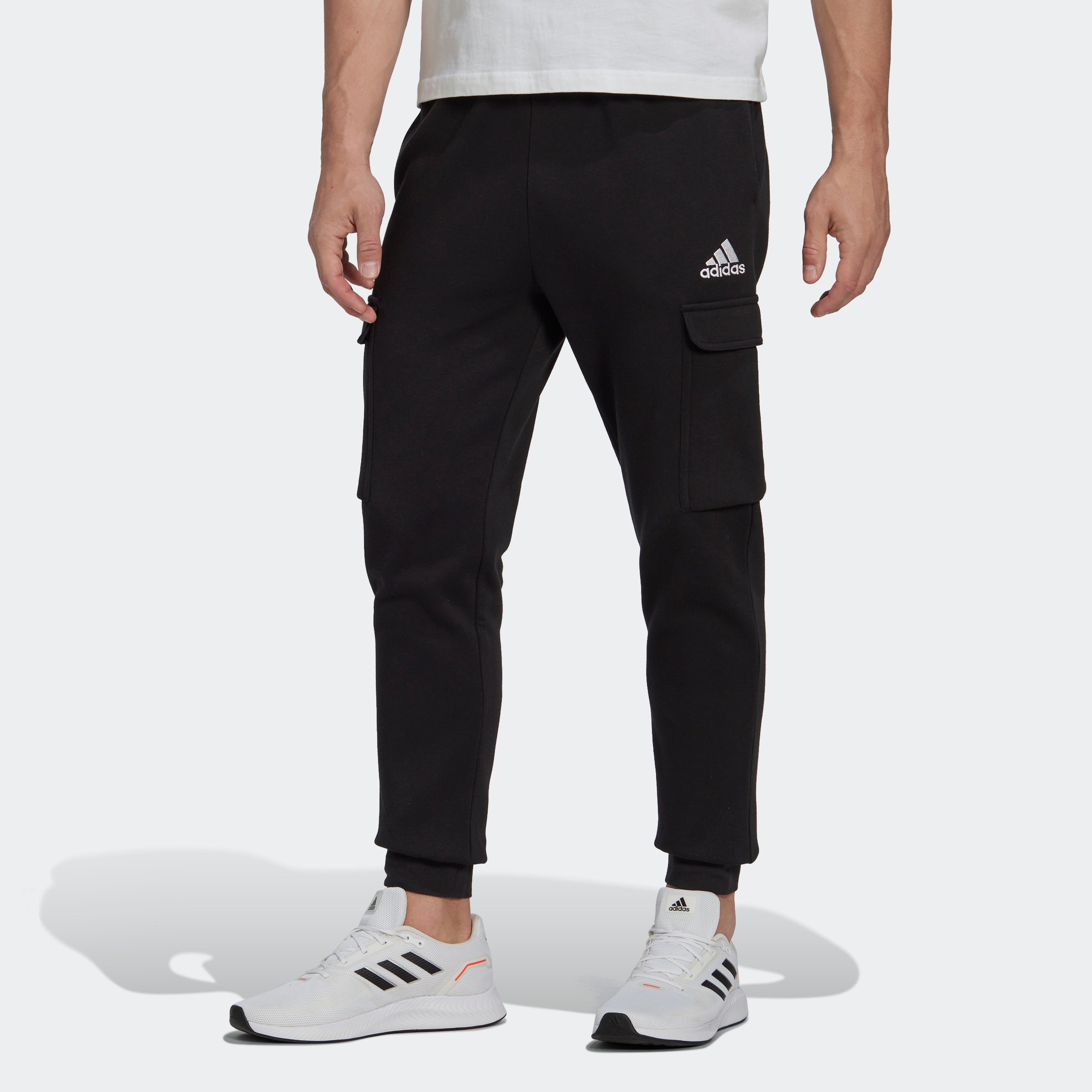 adidas Performance Sporthose »ESSENTIALS FLEECE REGULAR TAPERED CARGOHOSE«