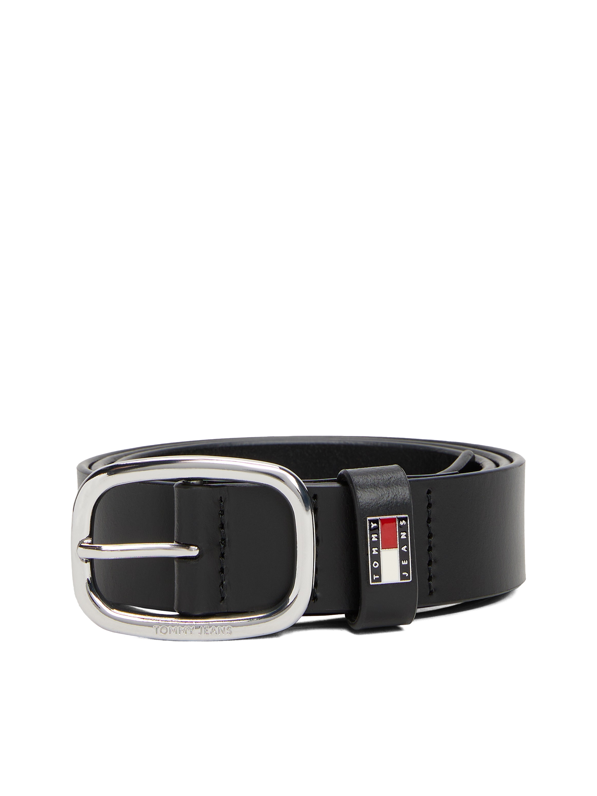 Tommy Jeans Ledergürtel »TJW OVAL 3.0 cm breit« Ovale Einfachdornschließe und Logo am Verschluss