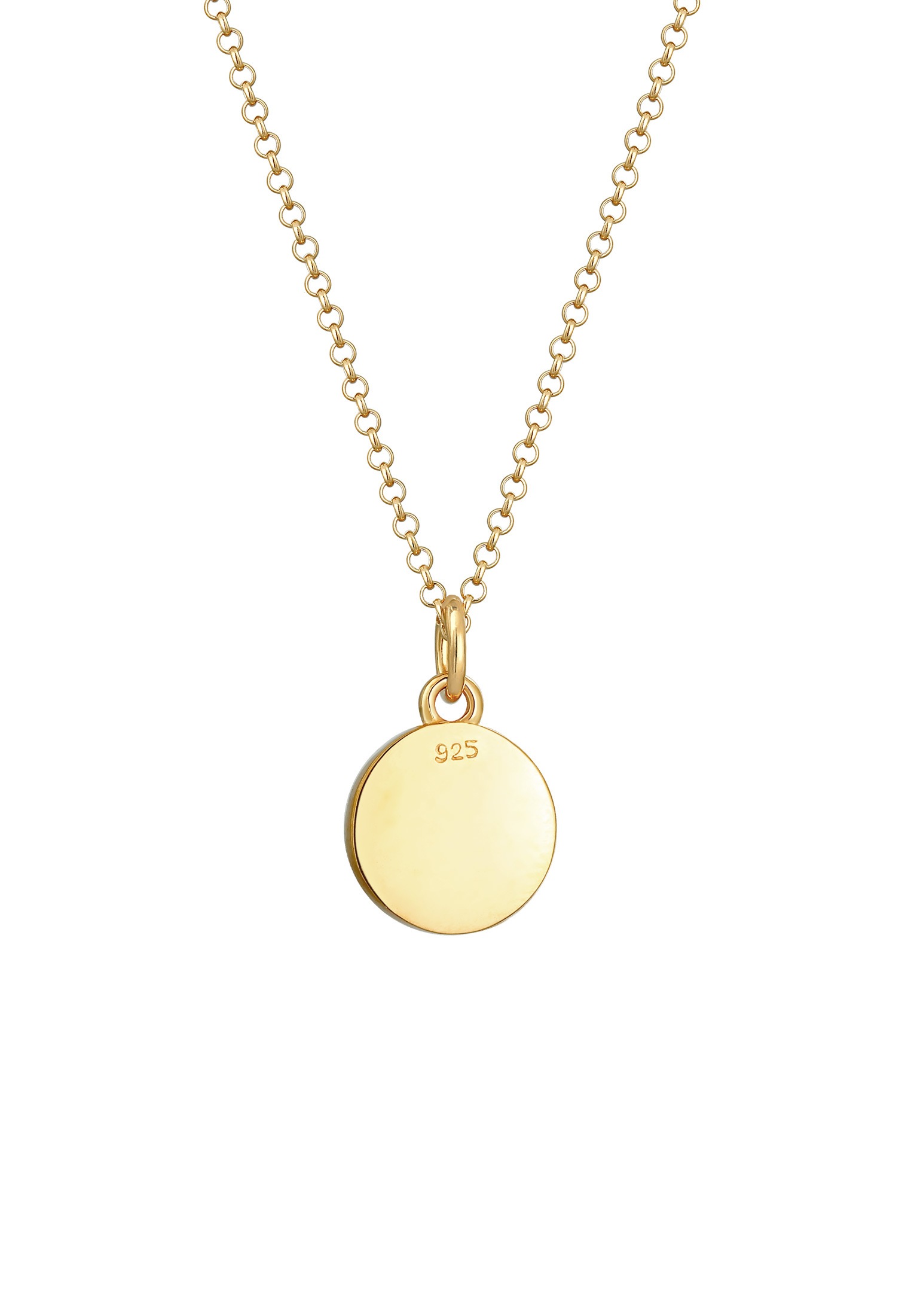 Elli Kette mit Anhänger »Halskette Plättchen Vintage Buchstabe L Initialen 925 Sterling Silber«