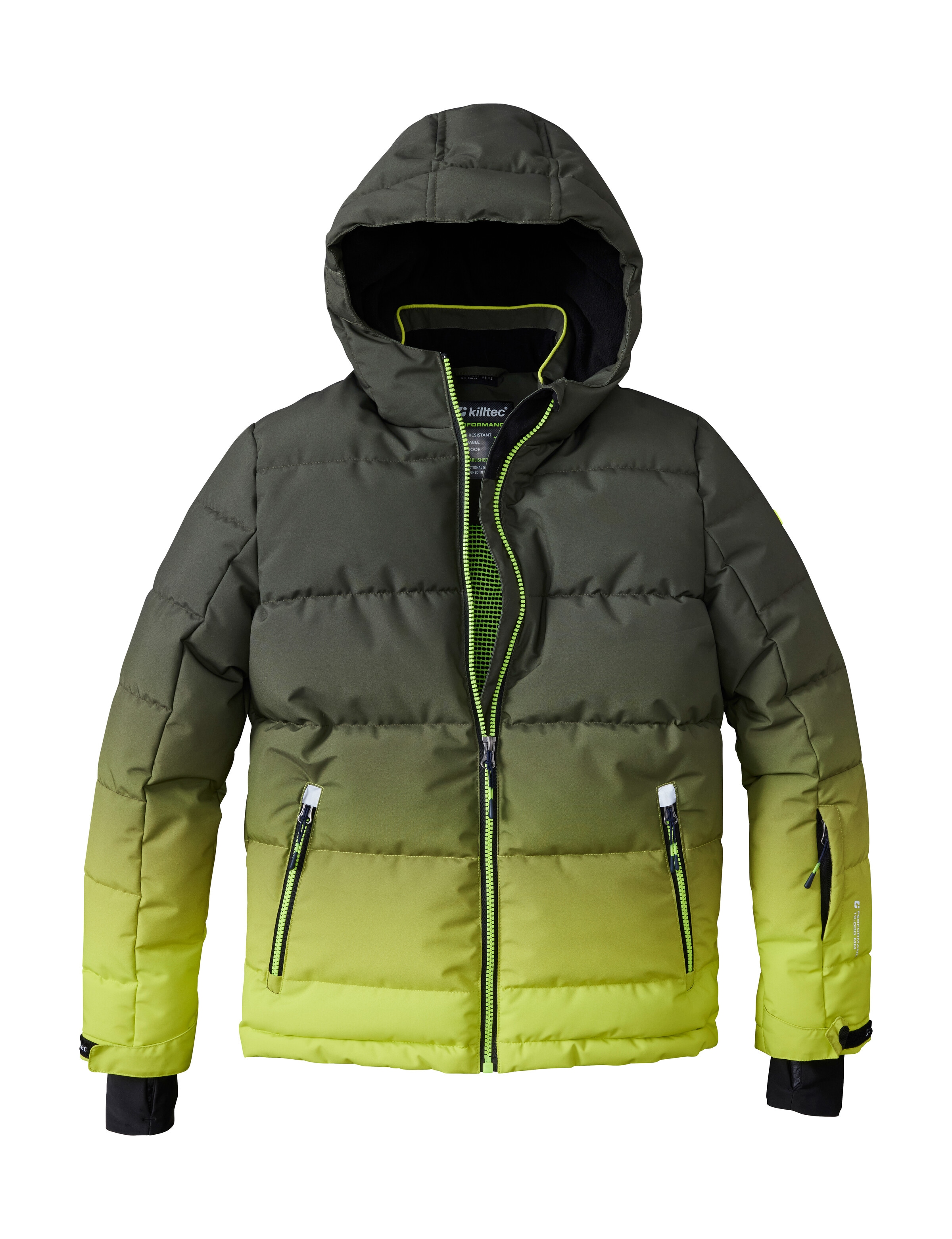 Killtec Skijacke »KSW 382 BYS SKI QLTD JCKT«, Wasserabweisende, winddichte Winterjacke mit regulierbarer Kapuze