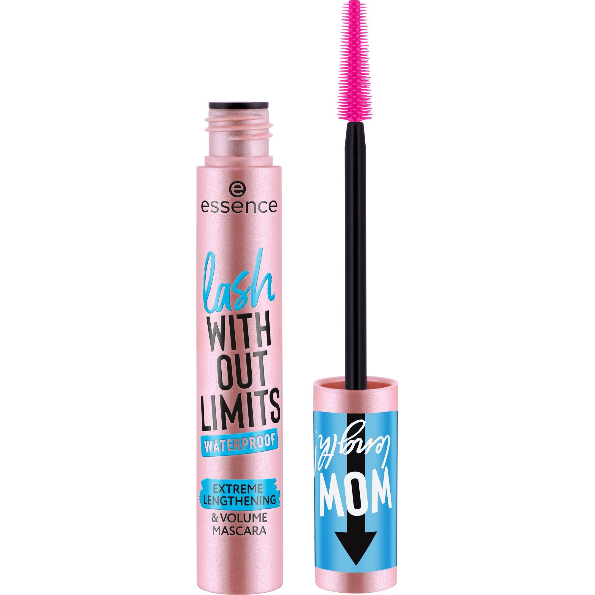 Essence Mascara »lash WITHOUT LIMITS WATERPROOF EXTREME LENGTHENING & VOLUME MASCARA«, (Set, 3 tlg.), 3-tlg., Wasserfest, hohe Deckkraft