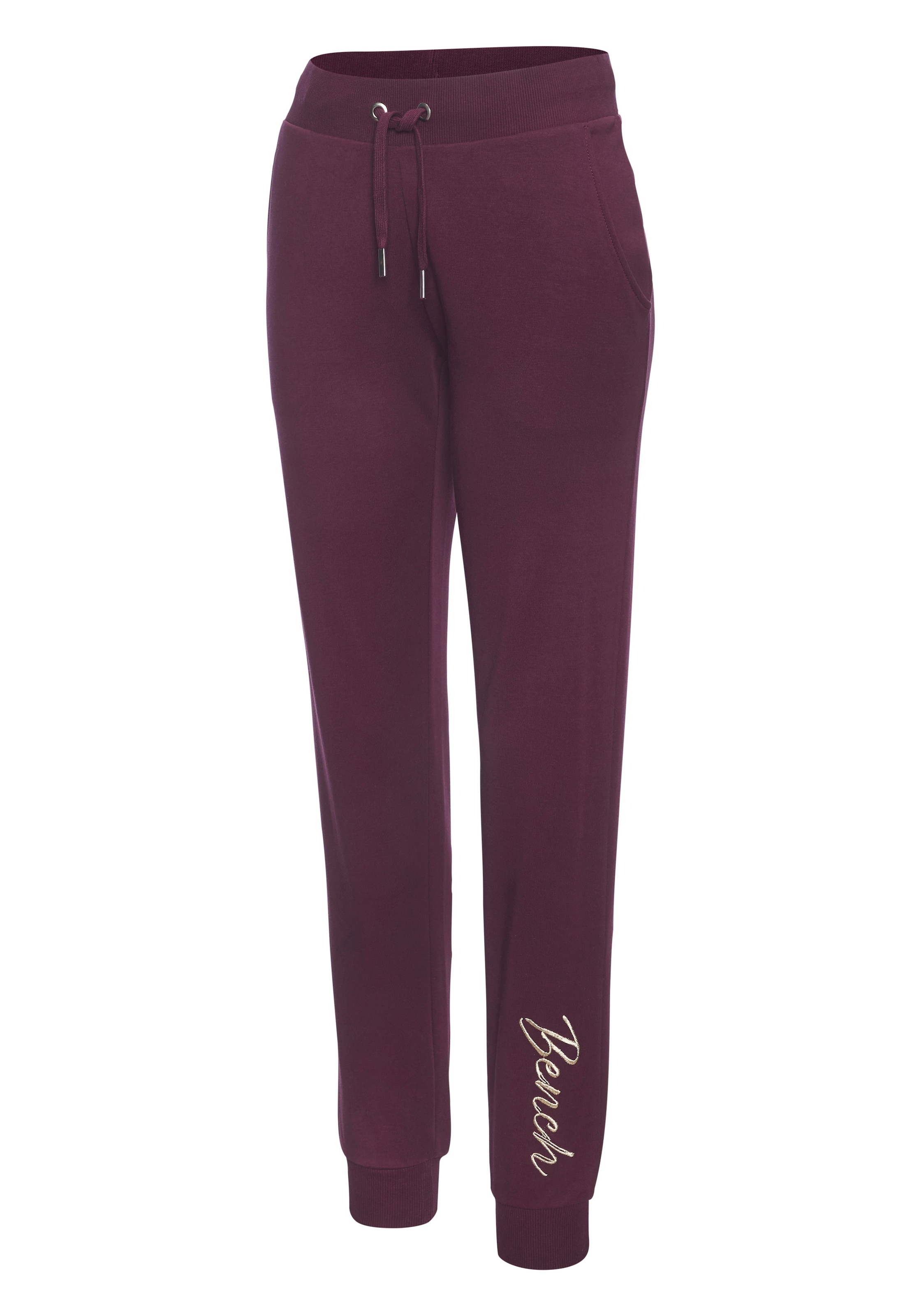 Bench. Loungewear Relaxhose  mit glänzender Logostickerei, Loungeanzug
