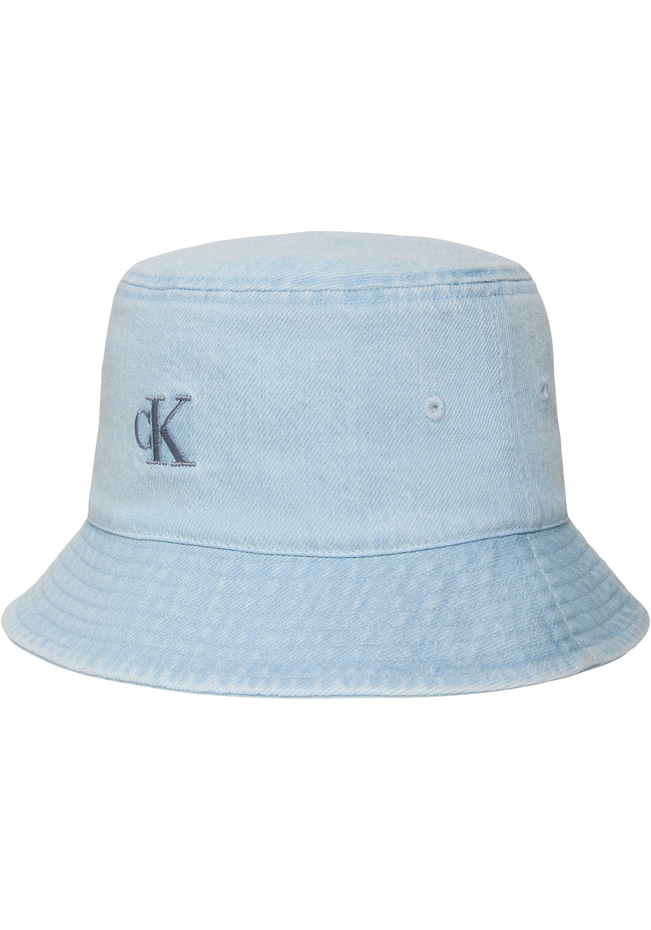 Calvin Klein Fischerhut »MONOGRAM EMBROIDERY DENIM BUCKET« onesize, Logo-Stickerei, reine Baumwolle