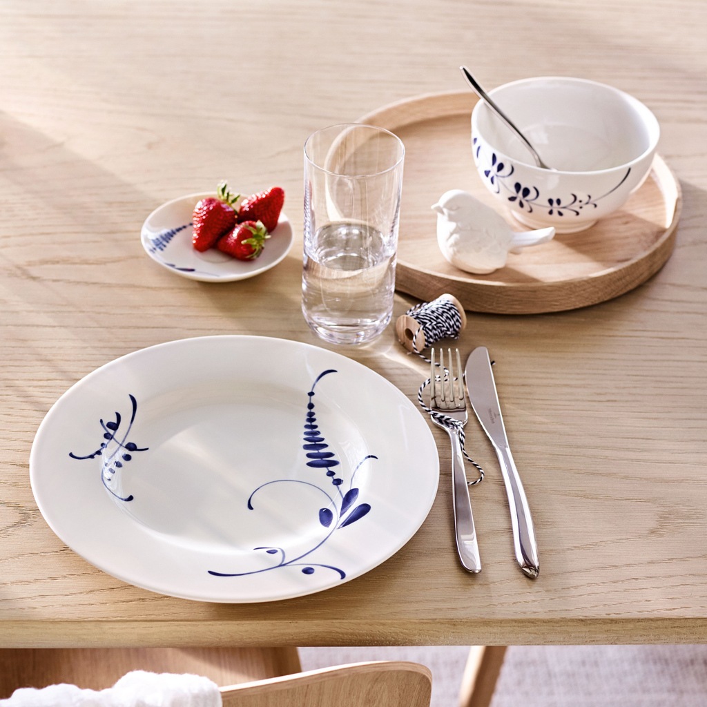 Villeroy & Boch Speiseteller »Speiseteller Vieux Luxembourg Brindille ø 27,1 cm 6er Set weiß-blau«