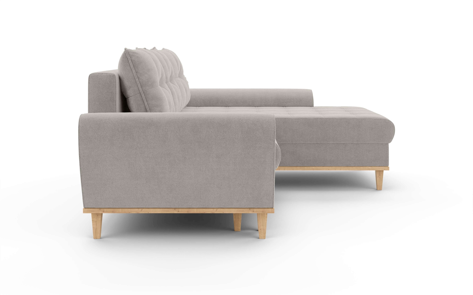 Home affaire Ecksofa »Ahrdorf mit Bettfunktion und Bettkasten, Maße: B/H/T 268/86/175 cm« L-Form mit 3 Rückenkissen  und moderne gerundete Armlehnen