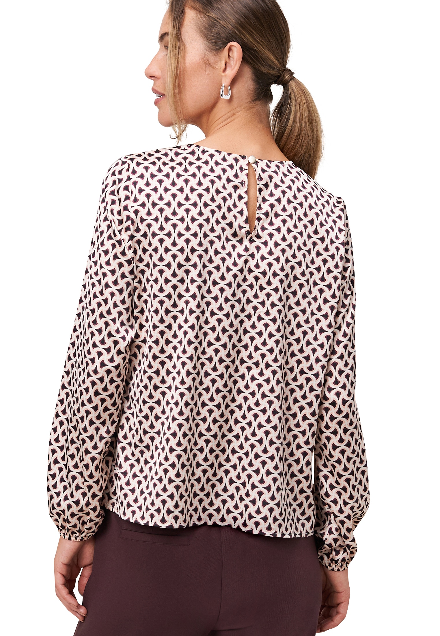 Zero Satinbluse »Satinbluse mit Druck«