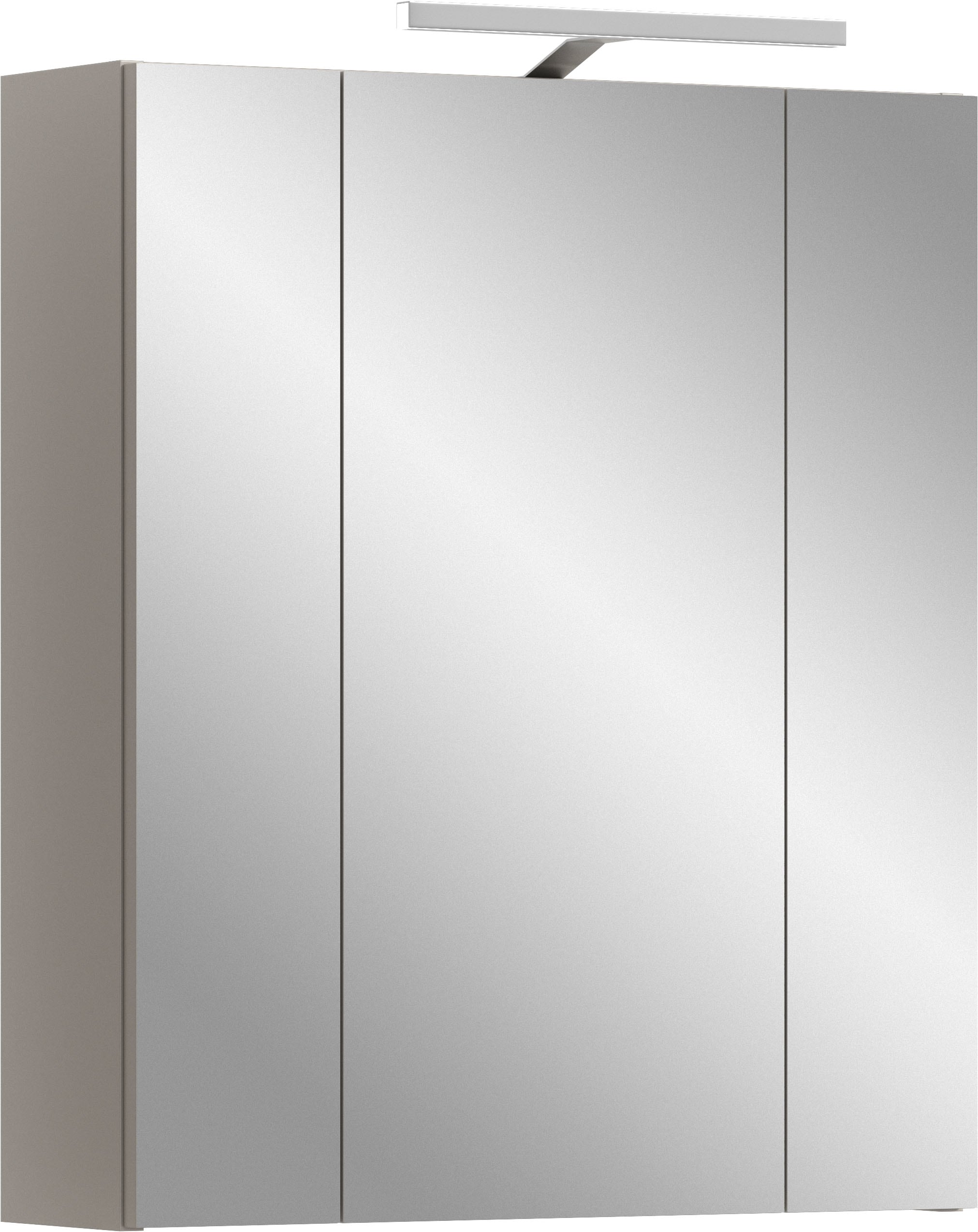welltime Spiegelschrank »FLORENZ, inkl. Beleuchtung, Breite 60 cm, 3 Spiegeltüren« TOPSELLER!,  in verschiedenen Farben erhältlich, Badmöbel, Badschrank, Schrank, Bad