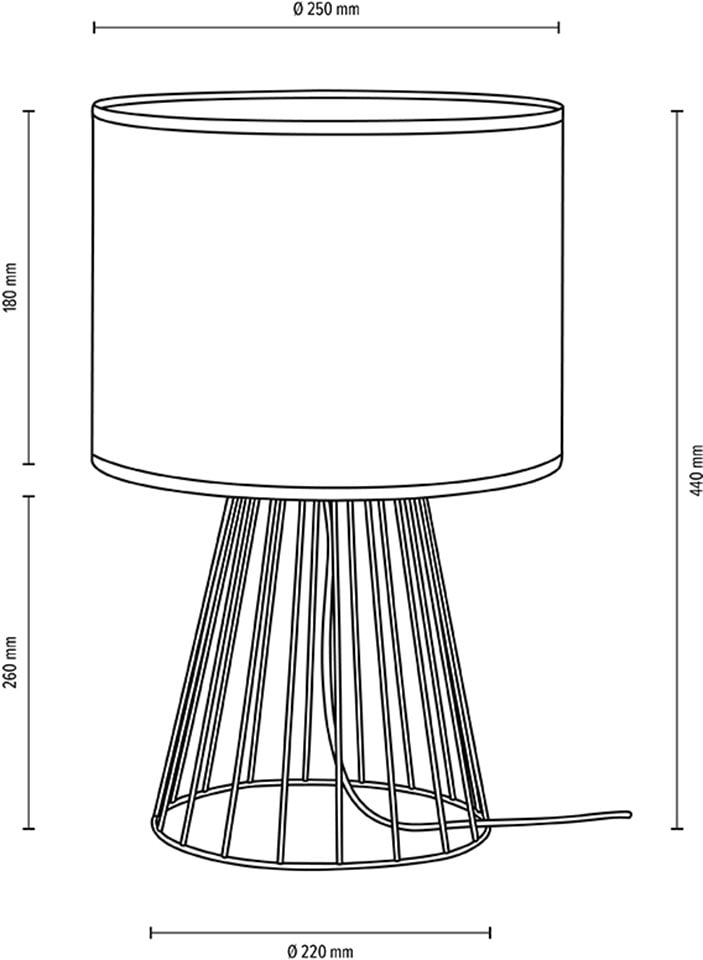 BRITOP LIGHTING Tischleuchte »Swan«, 1 flammig, Leuchtmittel E27 | ohne Leuchtmittel-Leuchtmittel wechselbar, Dekorative Leuchte aus Metall mit hochwertigem Lampenschirm