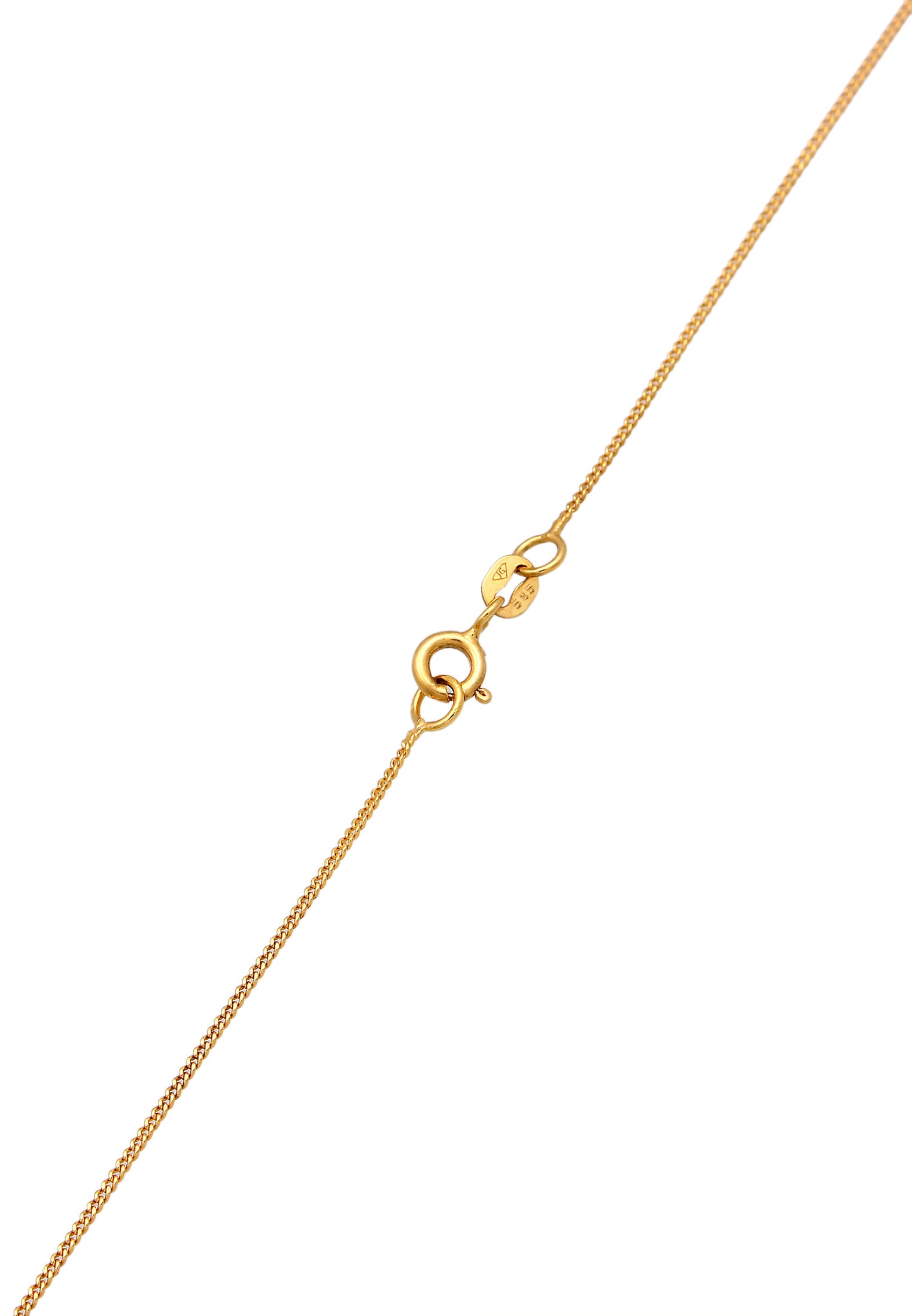 Elli Premium Kette mit Anhänger »Halskette Granat Topas Klassik Elegant 585 Gelbgold«
