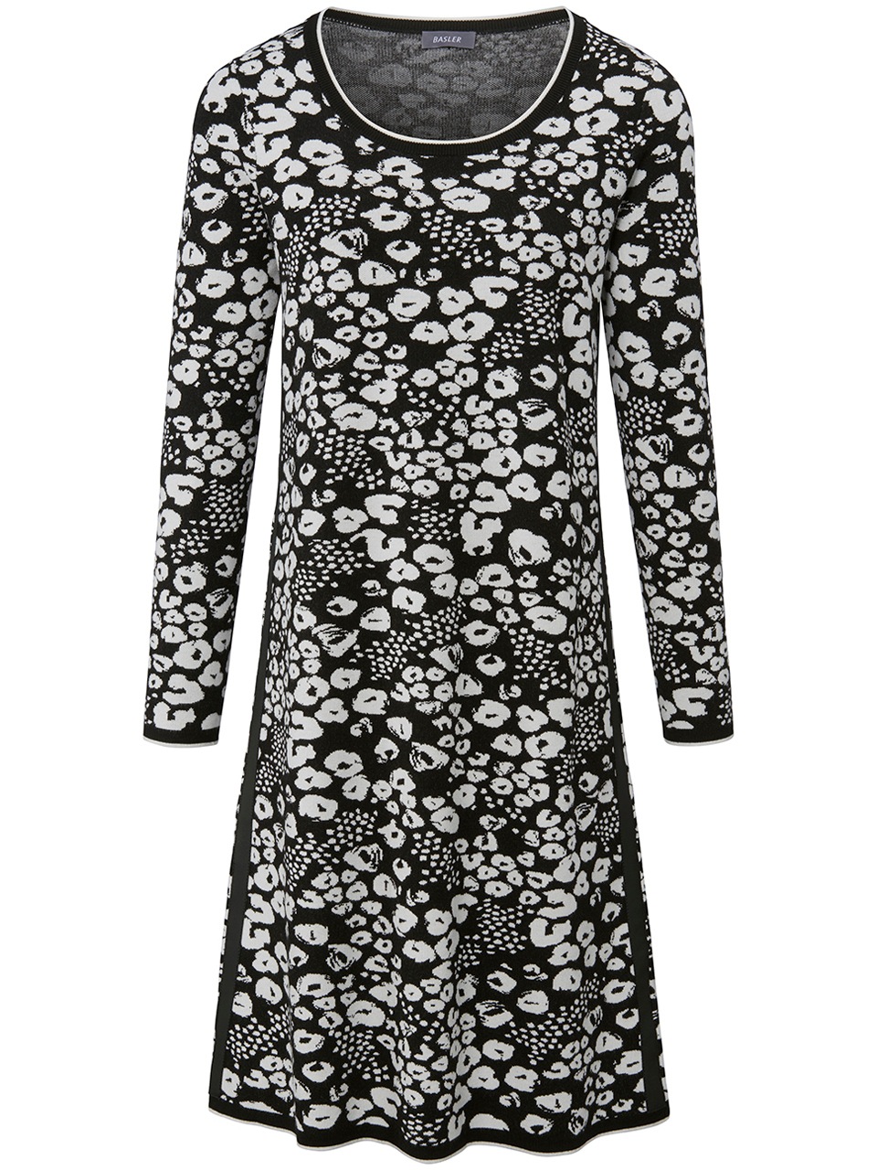 Basler Strickkleid, mit Animalprint und Punkten