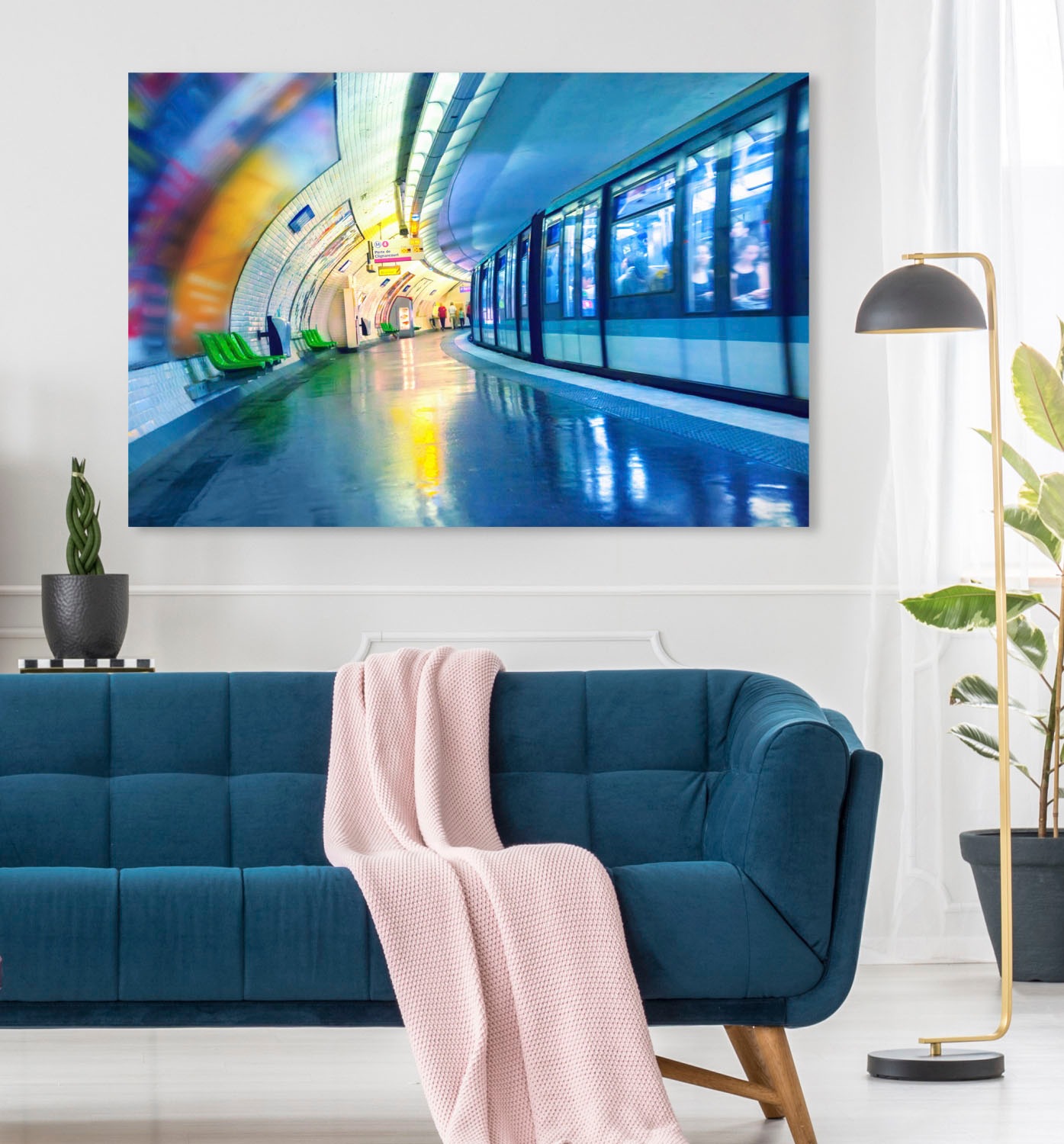 queence Acrylglasbild »Tunnel«, Kunst-Züge-Zugbilder, Fine Art-Print in Galeriequalität