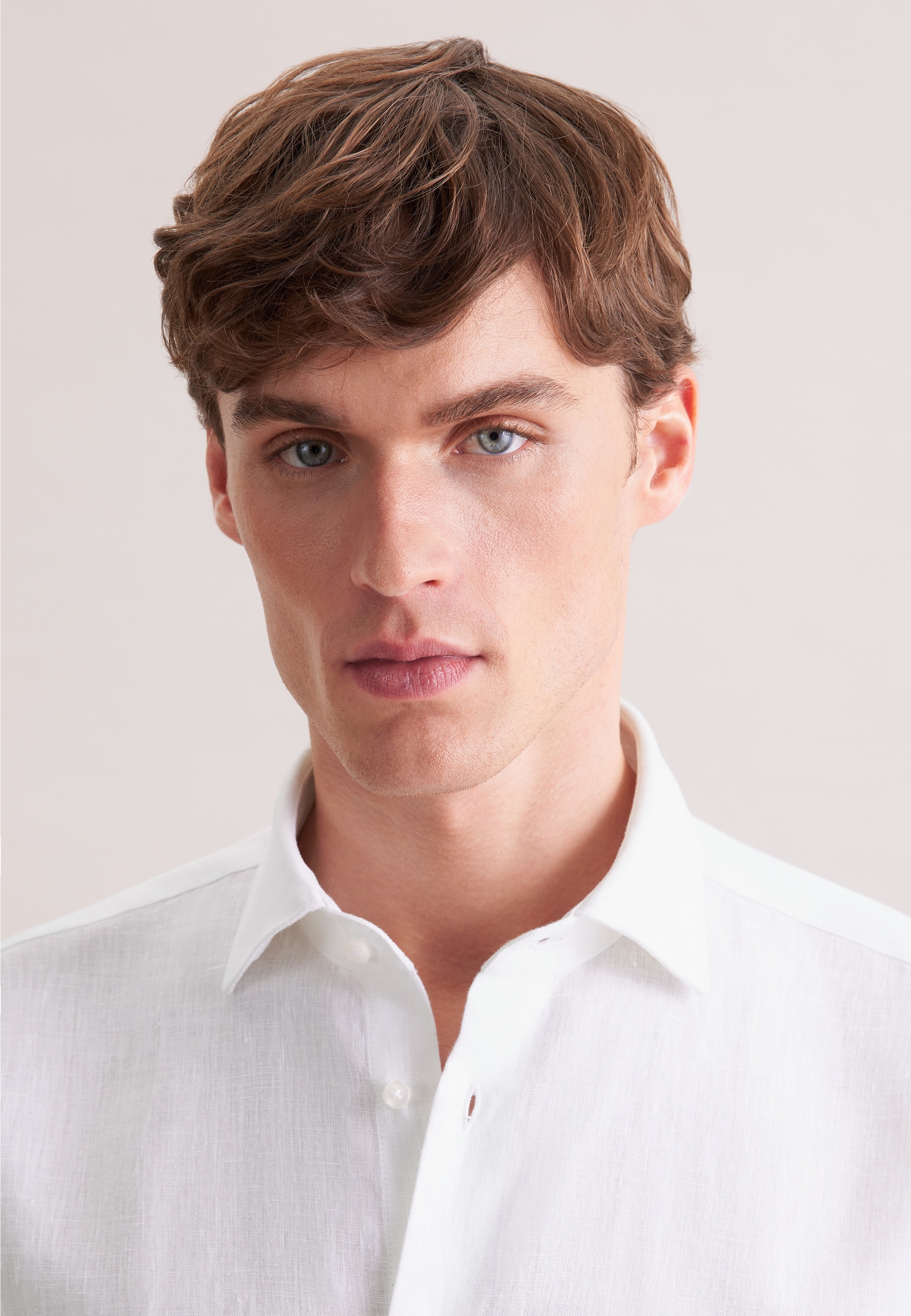 seidensticker Leinenhemd »Schwarze Rose« Shaped 1/1 Kentkragen Uni