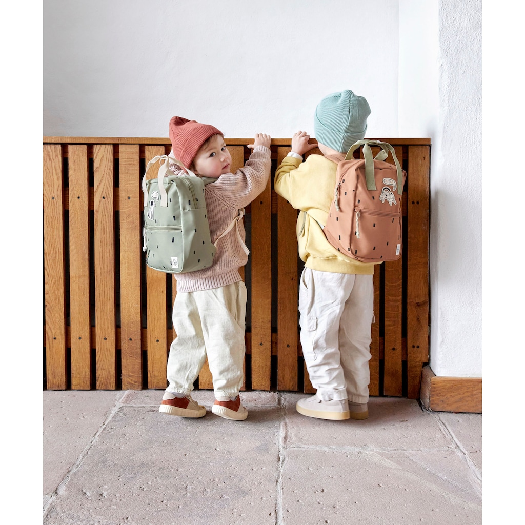 LÄSSIG Kinderrucksack »Happy Prints, Mini Square Backpack, Caramel«