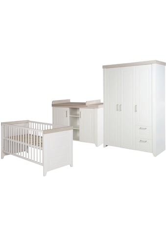 Babyzimmer-Komplettset »Felicia«, (Set, 3 St., Kinderbett, Wickelkommode,...