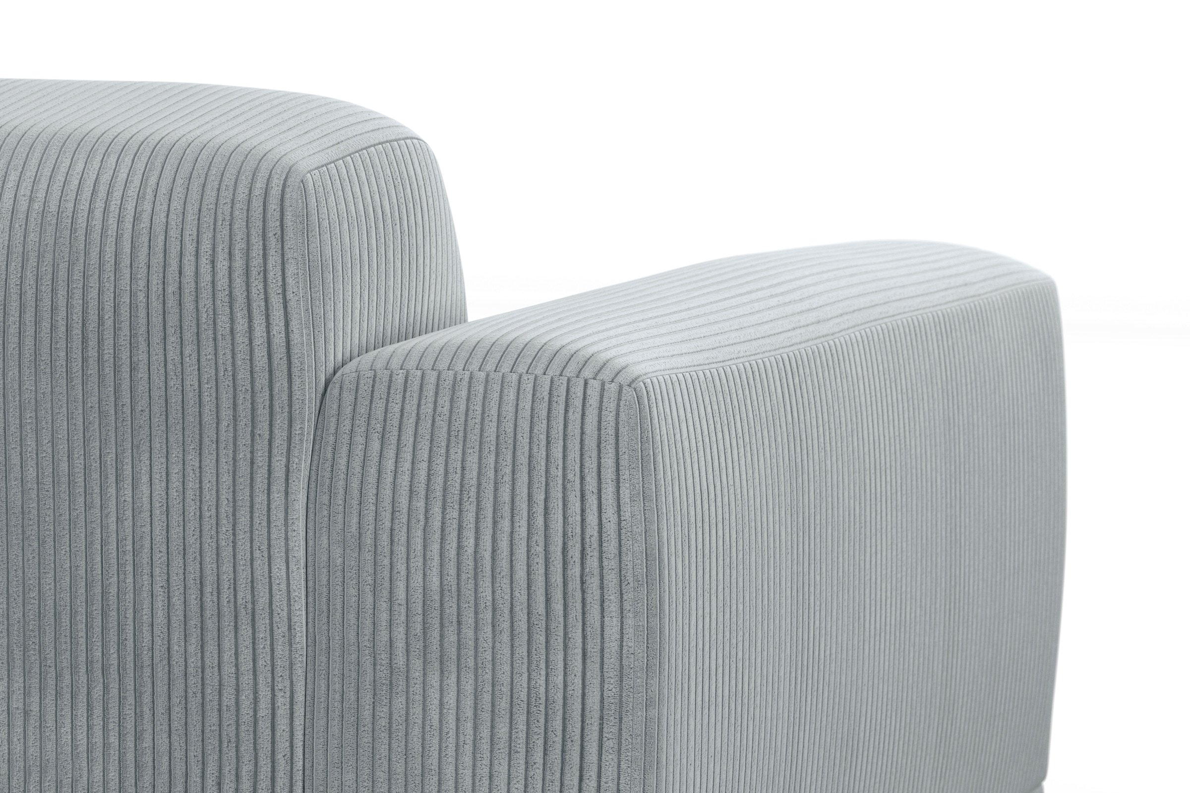 TRENDMANUFAKTUR Ecksofa »Braga, mit hochwertigem Kaltschaum, L-Form, in Cord erhältlich«, (2 St.), modernes Sofa, Couch mit hohem Sitzkomfort, 255/72/160 cm (B/H/T)