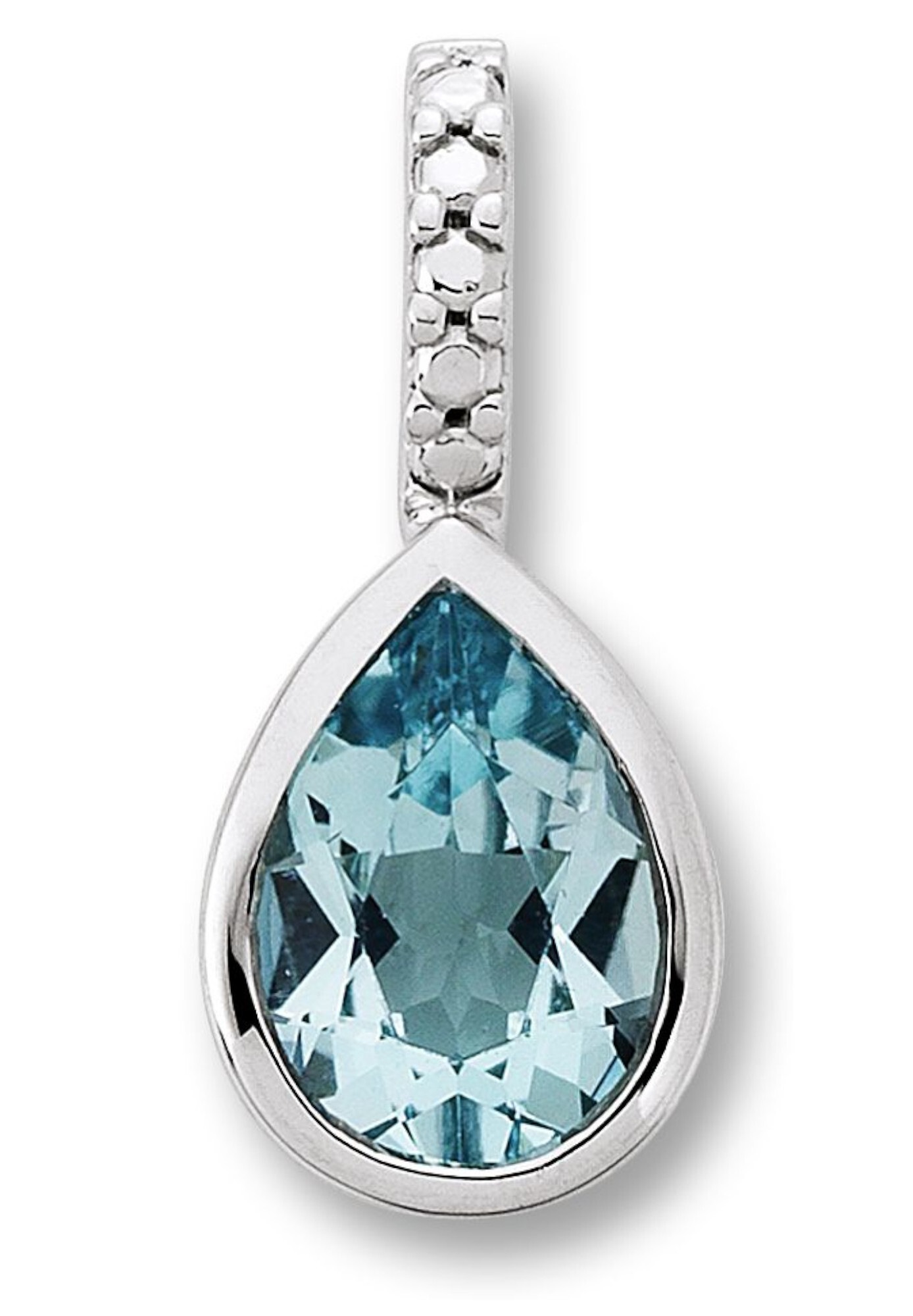 ONE ELEMENT Kette und Anhänger Set »Schmuckset - Set mit Halskette Blau Topas Anhänger aus 333 Weißgold«