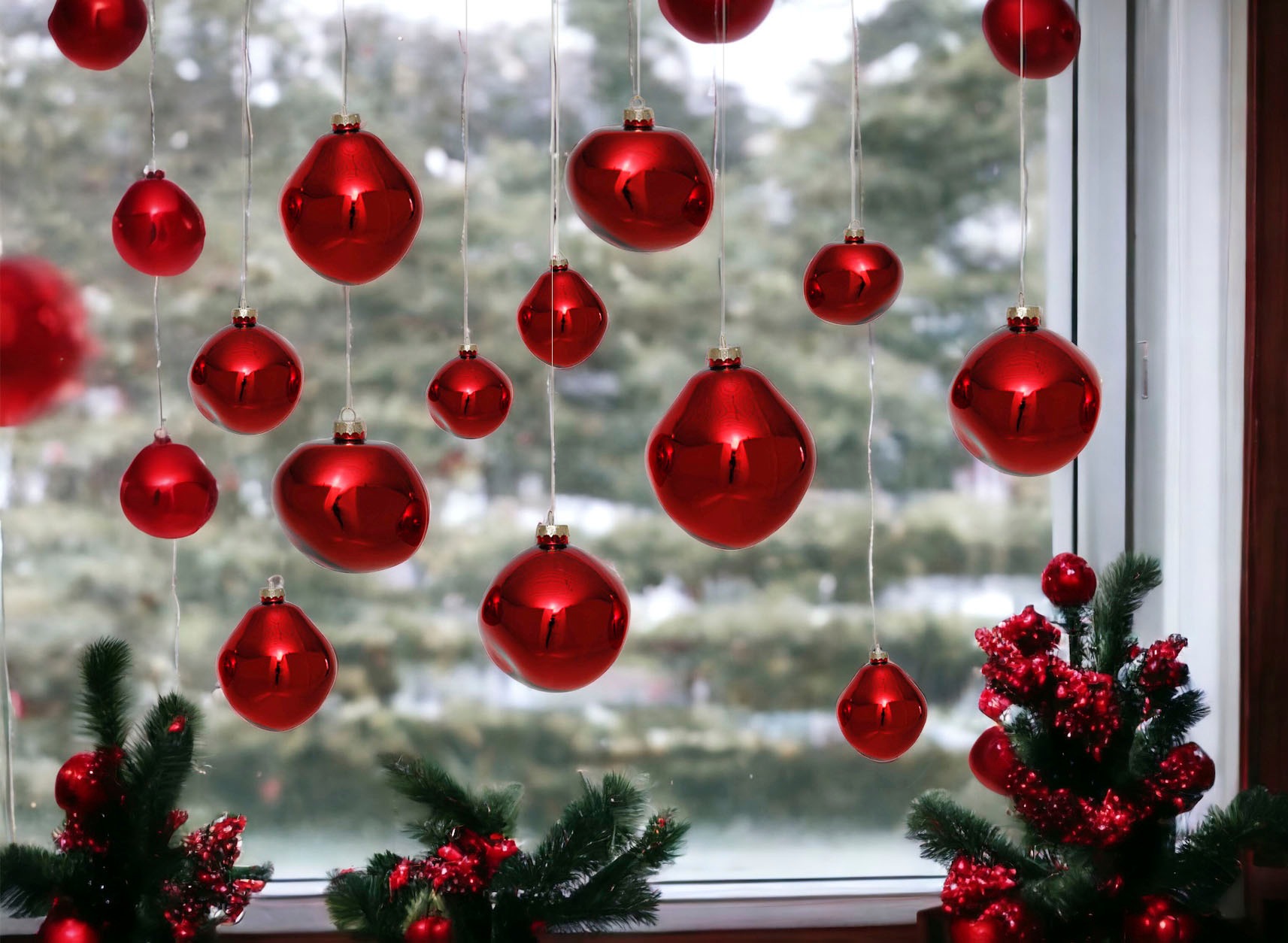 Leonique Weihnachtsbaumkugel »Birdelle glänzend, Weihnachtsdeko, Christbaumschmuck, Christbaumkugeln«, (Set, 12 St.), Baumkugeln in organischer Form, Ø ca. 6 cm, organische Kugeln aus Glas