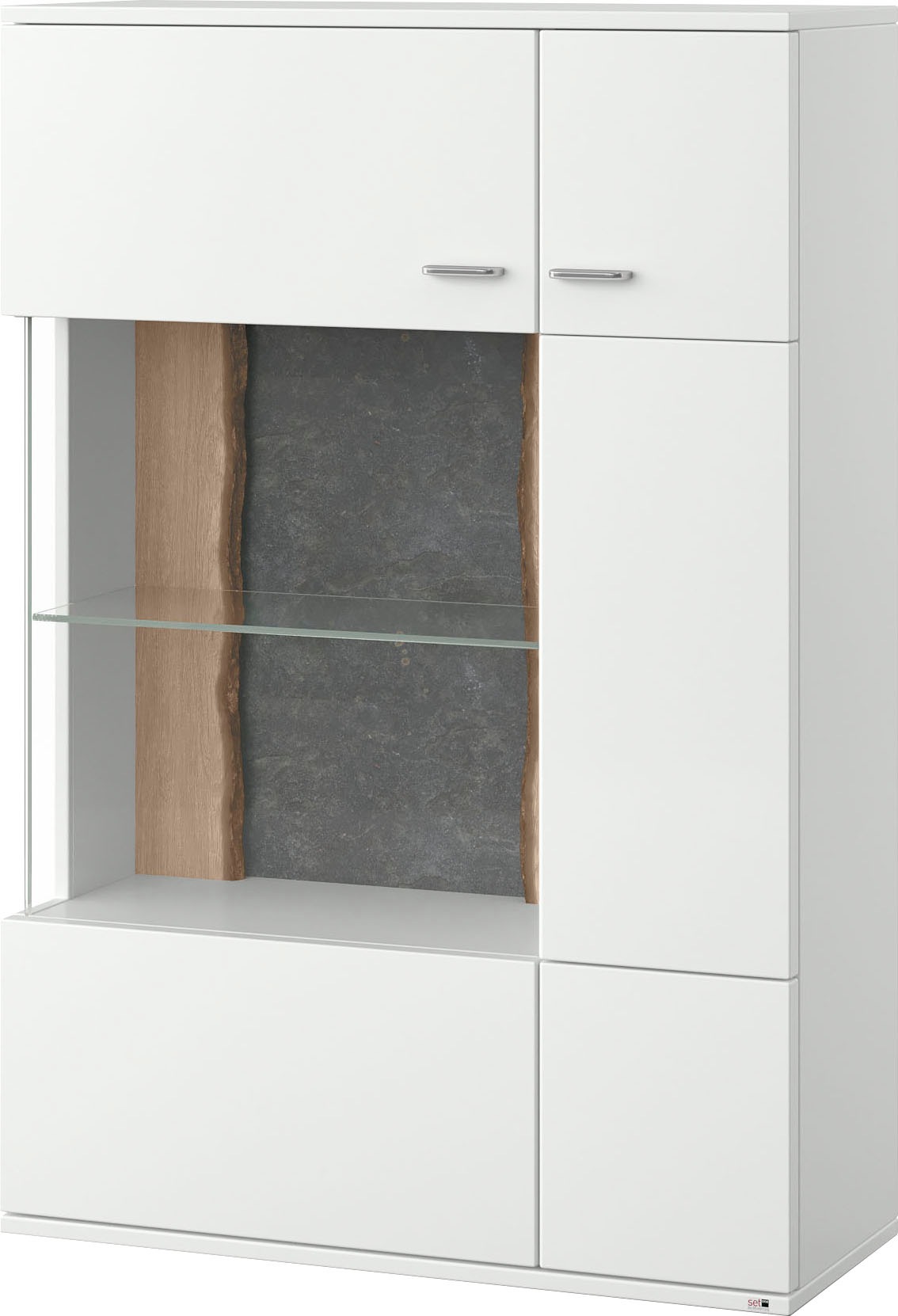 set one by Musterring Stauraumvitrine »TACOMA«, Typ 03/04, Höhe 143, 4 cm, mit getönter Glastür