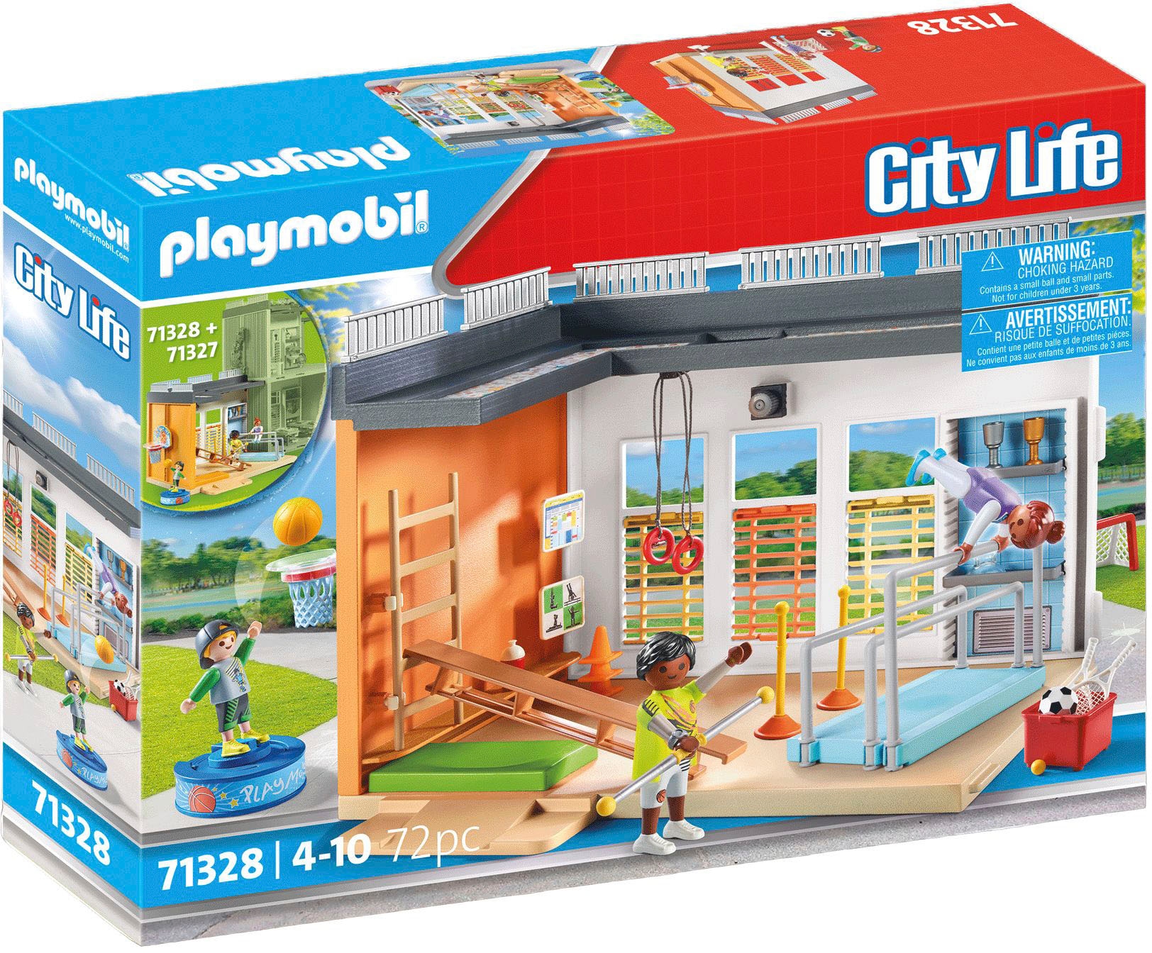 Konstruktions-Spielset »Anbau Turnhalle (71328), My City Life«, (72 St.), Made in Germany