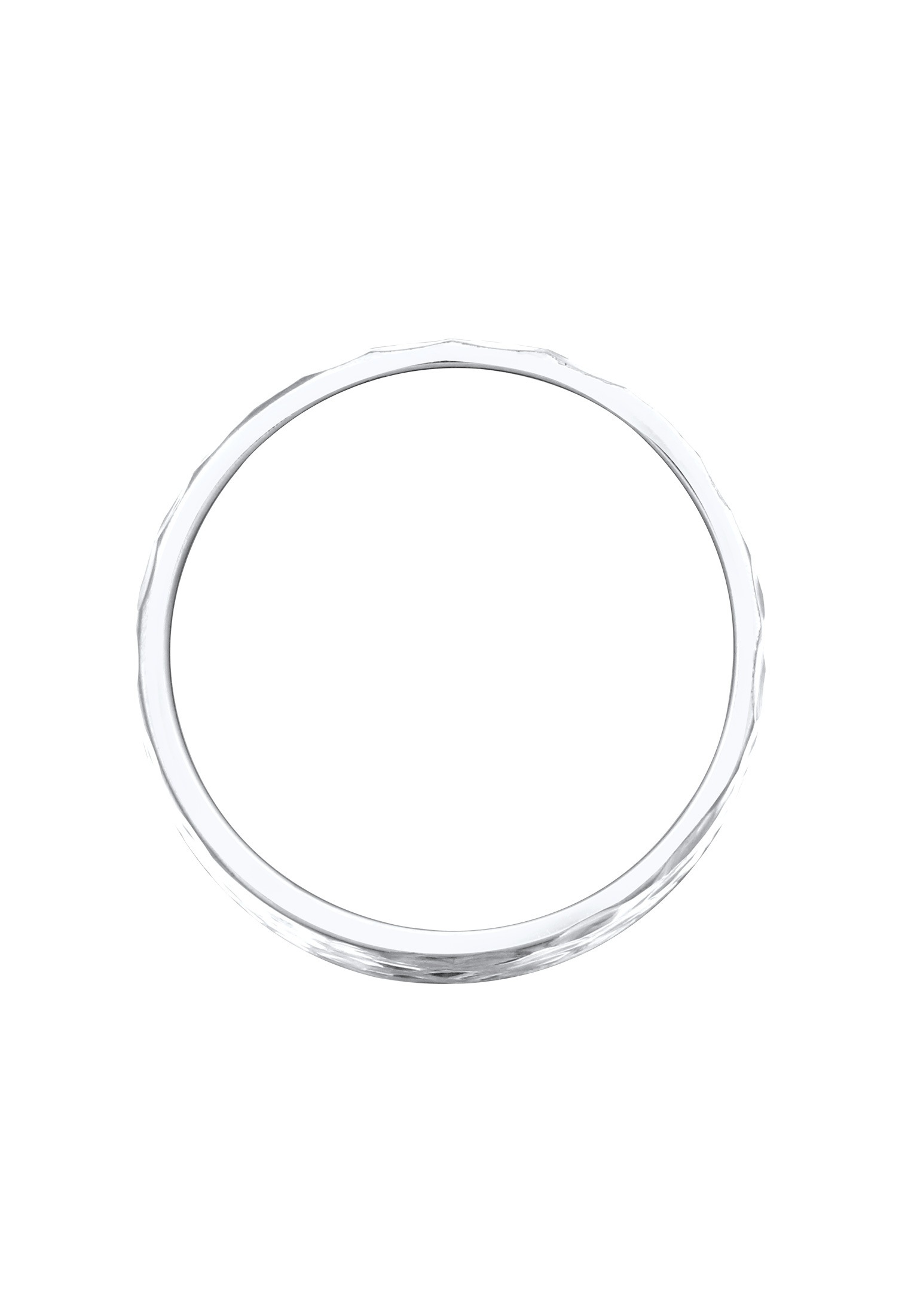 Elli Fingerring »Ring Breit Bandring Gehämmert Matt 925er Silber«