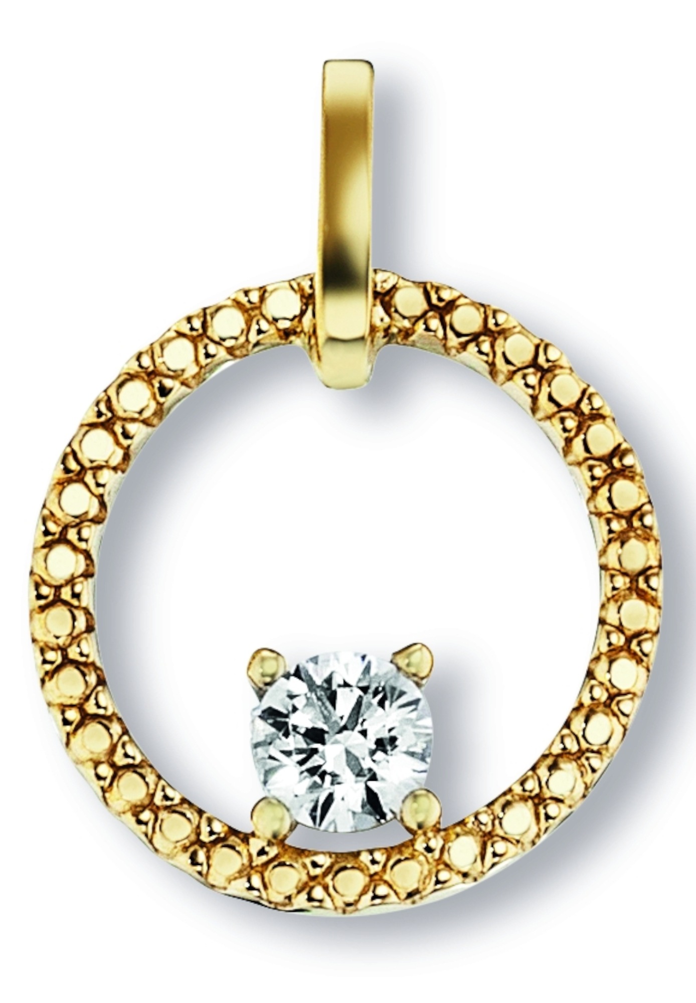 ONE ELEMENT Kettenanhänger »Zirkonia Anhänger aus 333 Gelbgold«