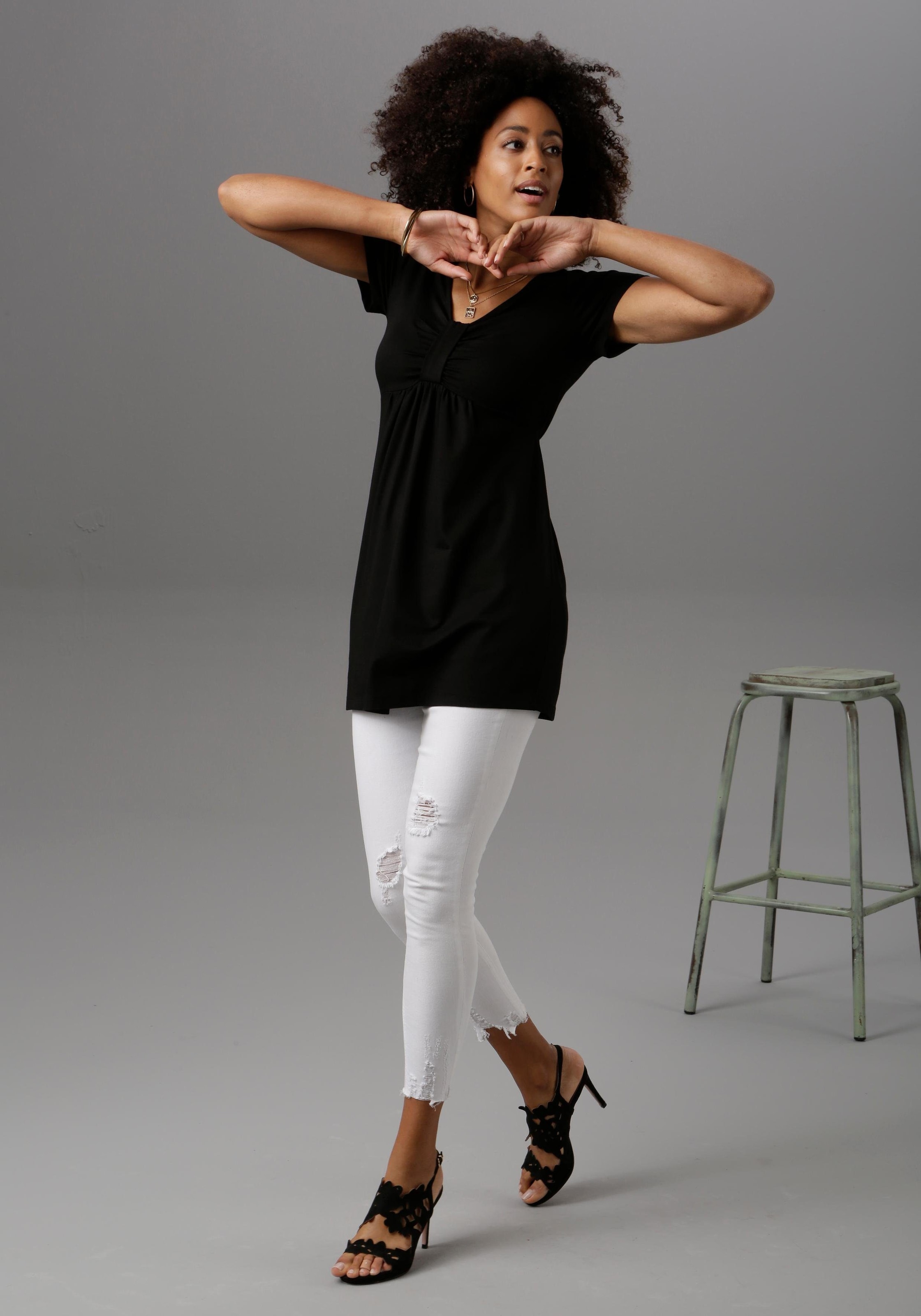 Aniston SELECTED Tunika, bei Brustbereich kaufen OTTO im Raffung mit