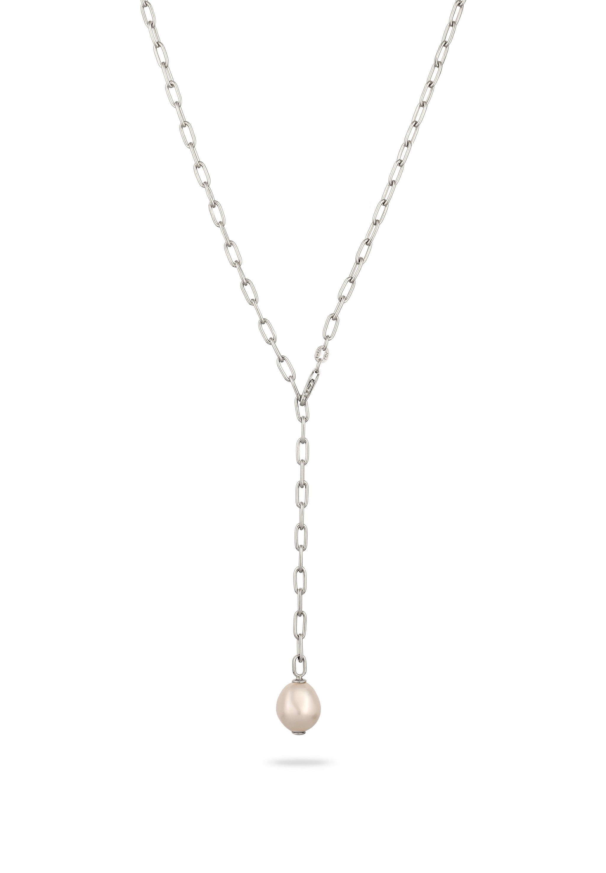 Elli Y-Kette »Halskette Y-Kette mit Perle von Swarovski® Weiß 925 Sterling Silber«