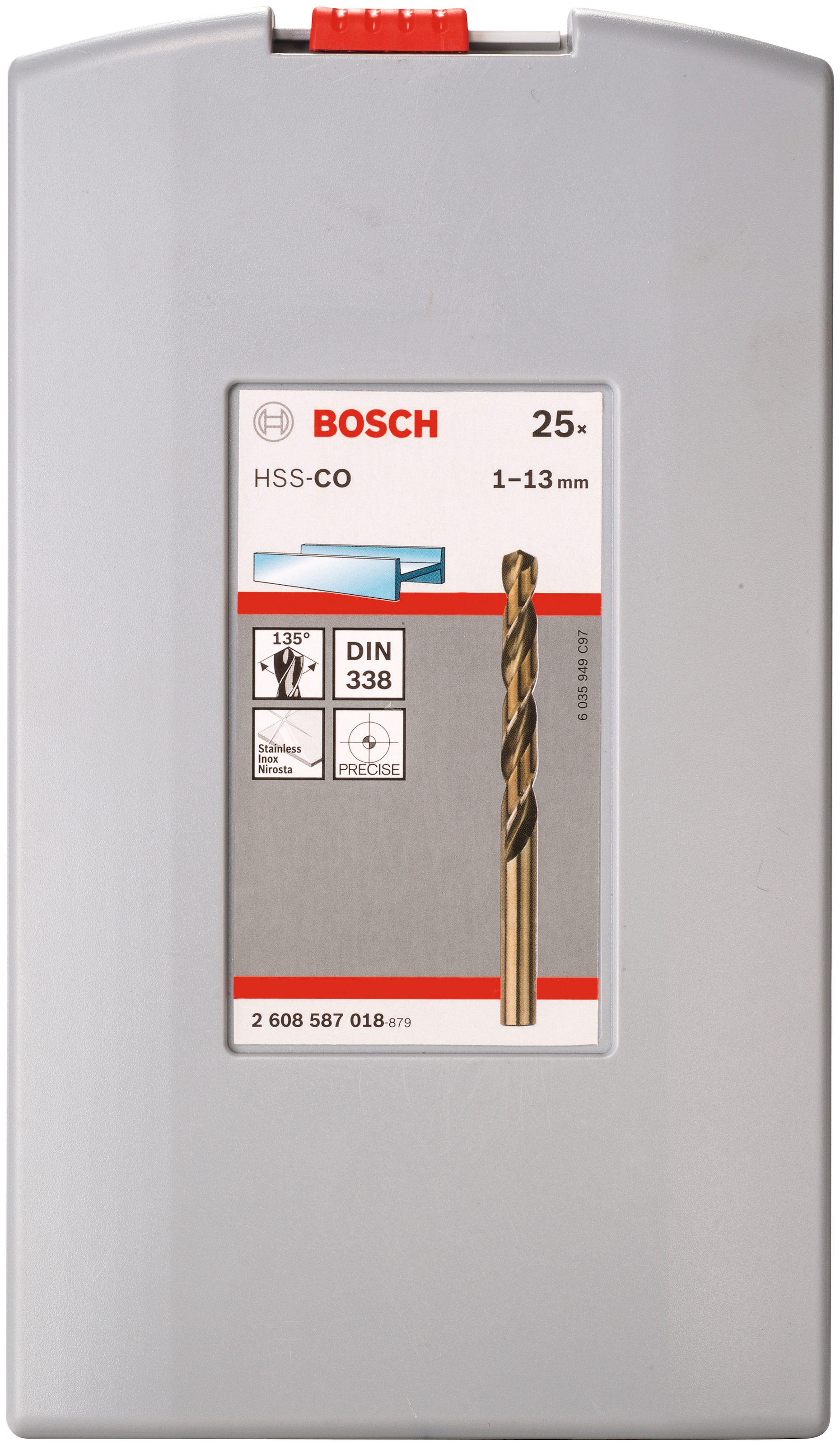 Bosch Professional Holzbohrer »ProBox«, (Set, 25 tlg.), Metallbohrer HSS-Co
