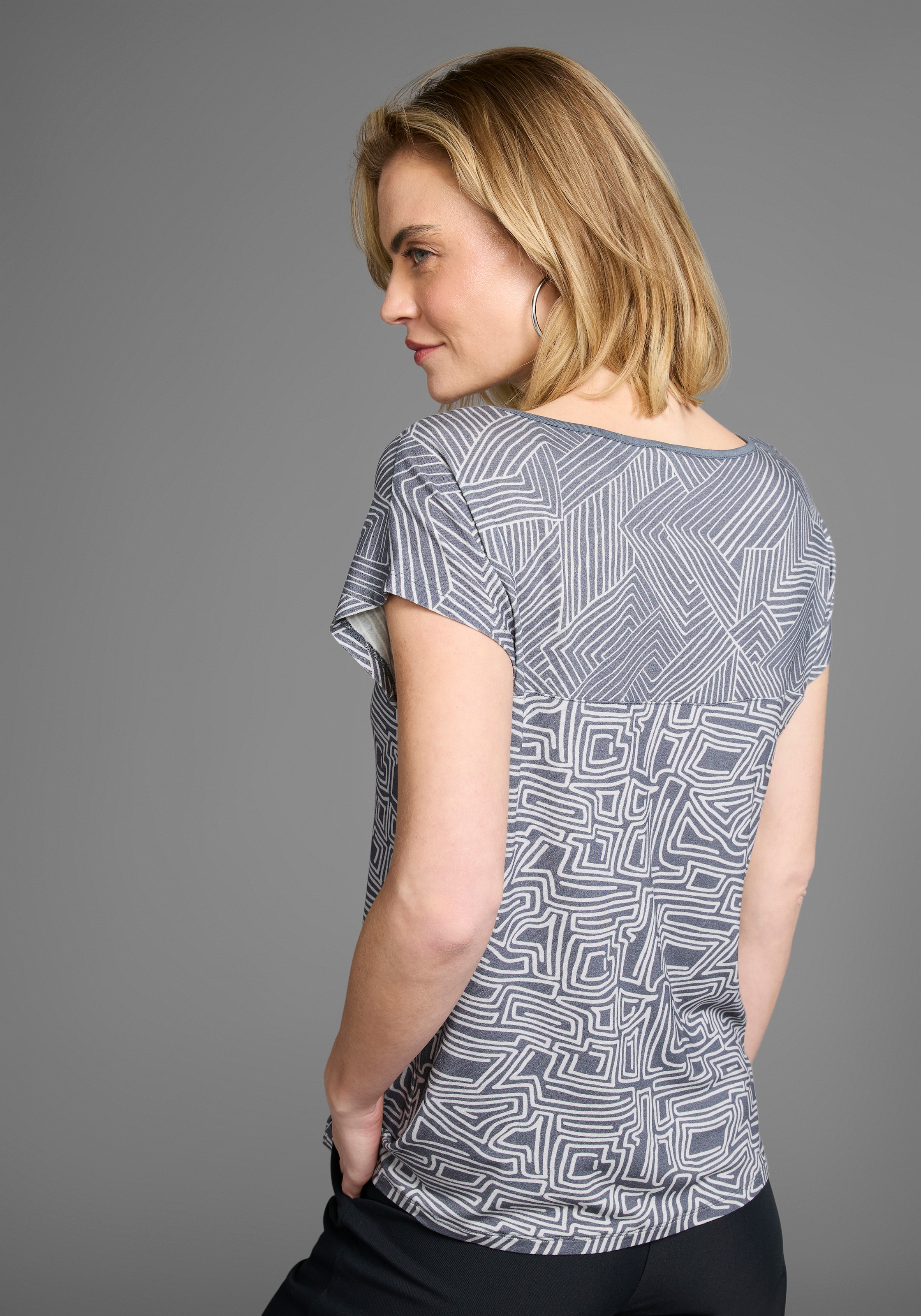 Laura Scott T-Shirt, mit stylischem Mustermix im Graphik-Design