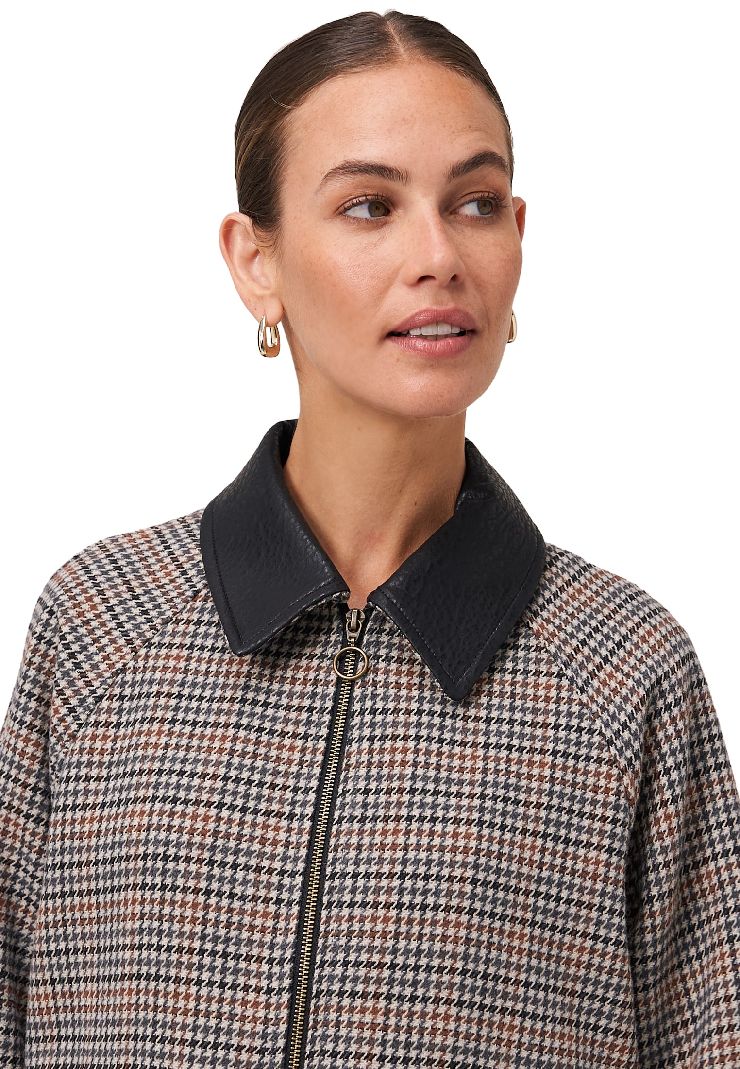 Zero Outdoorjacke »Jacke kariert mit Klappentaschen«