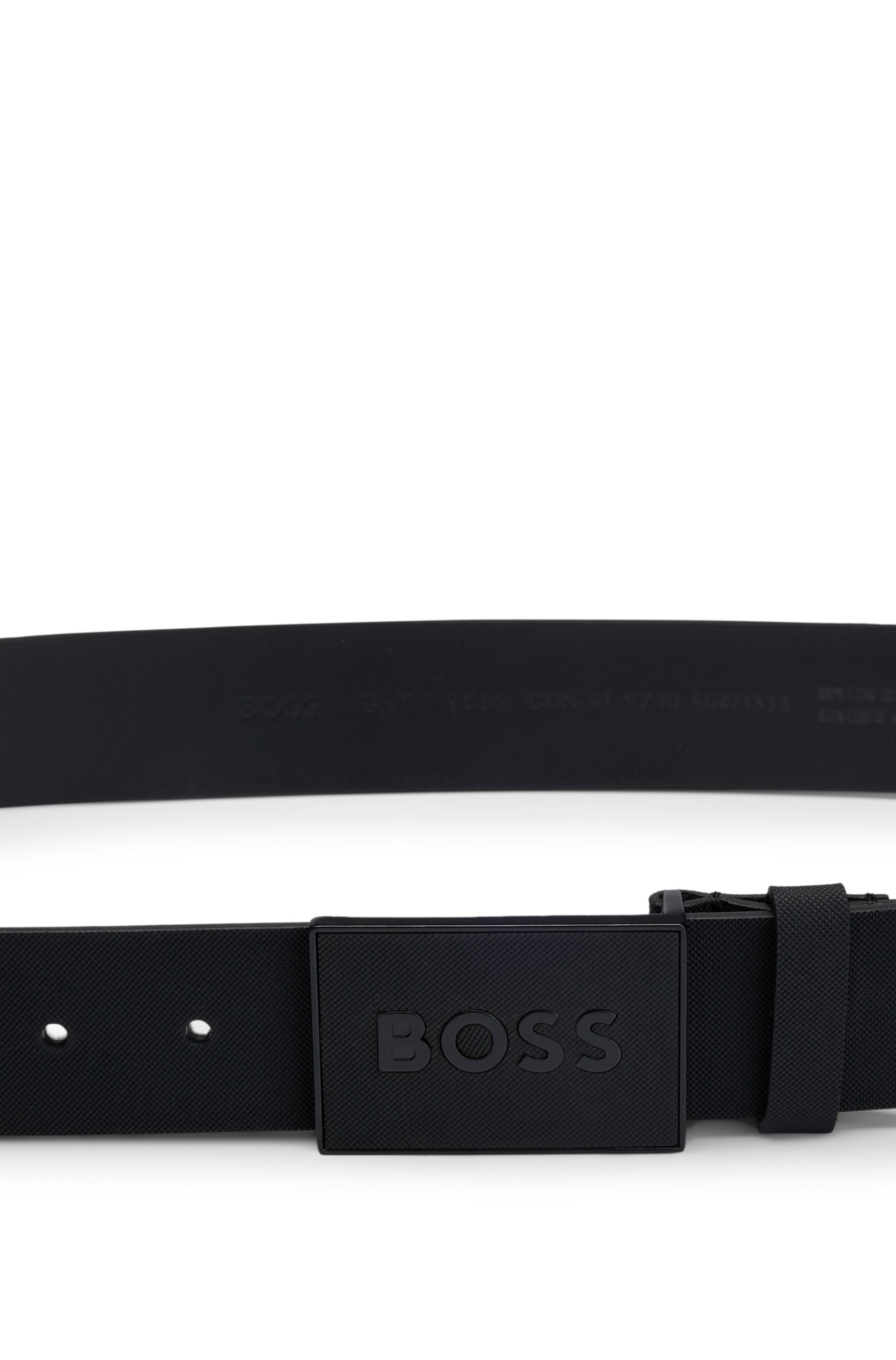 BOSS Ledergürtel »Boss_Icon-S1_Sz40«, mit BOSS-Logo-Prägung auf der Koppelschließe