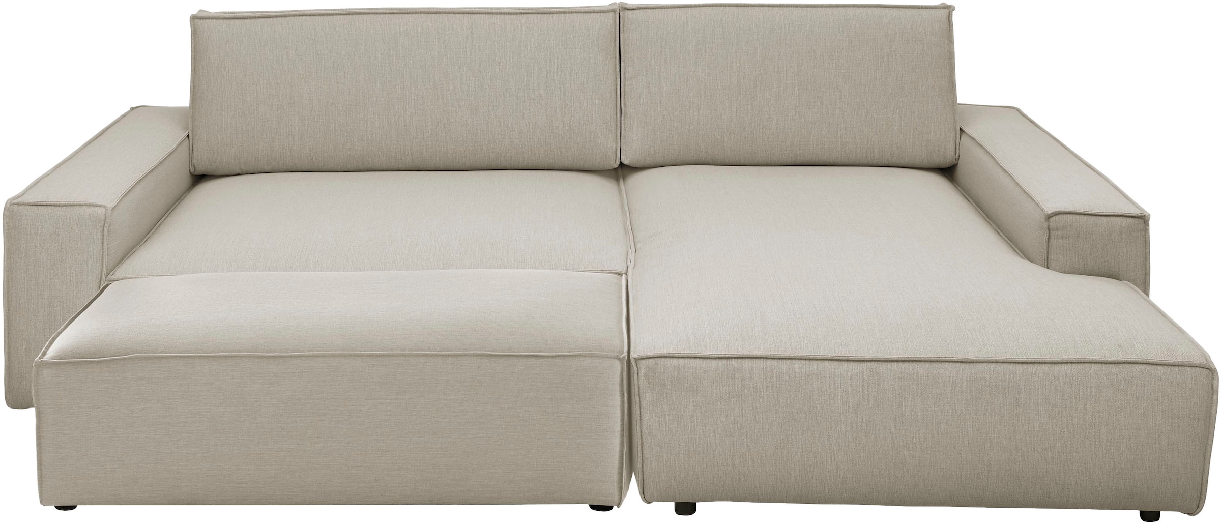 Home affaire Polsterecke »NEU: SHERWOOD XXL tief, L-Form mit Schlaffunktion, Big-Sofa mit Hocker«, (Set, 2 St.), stellbar zum Schlafsofa (Krokodilverbinder), Cord, Leinenoptik