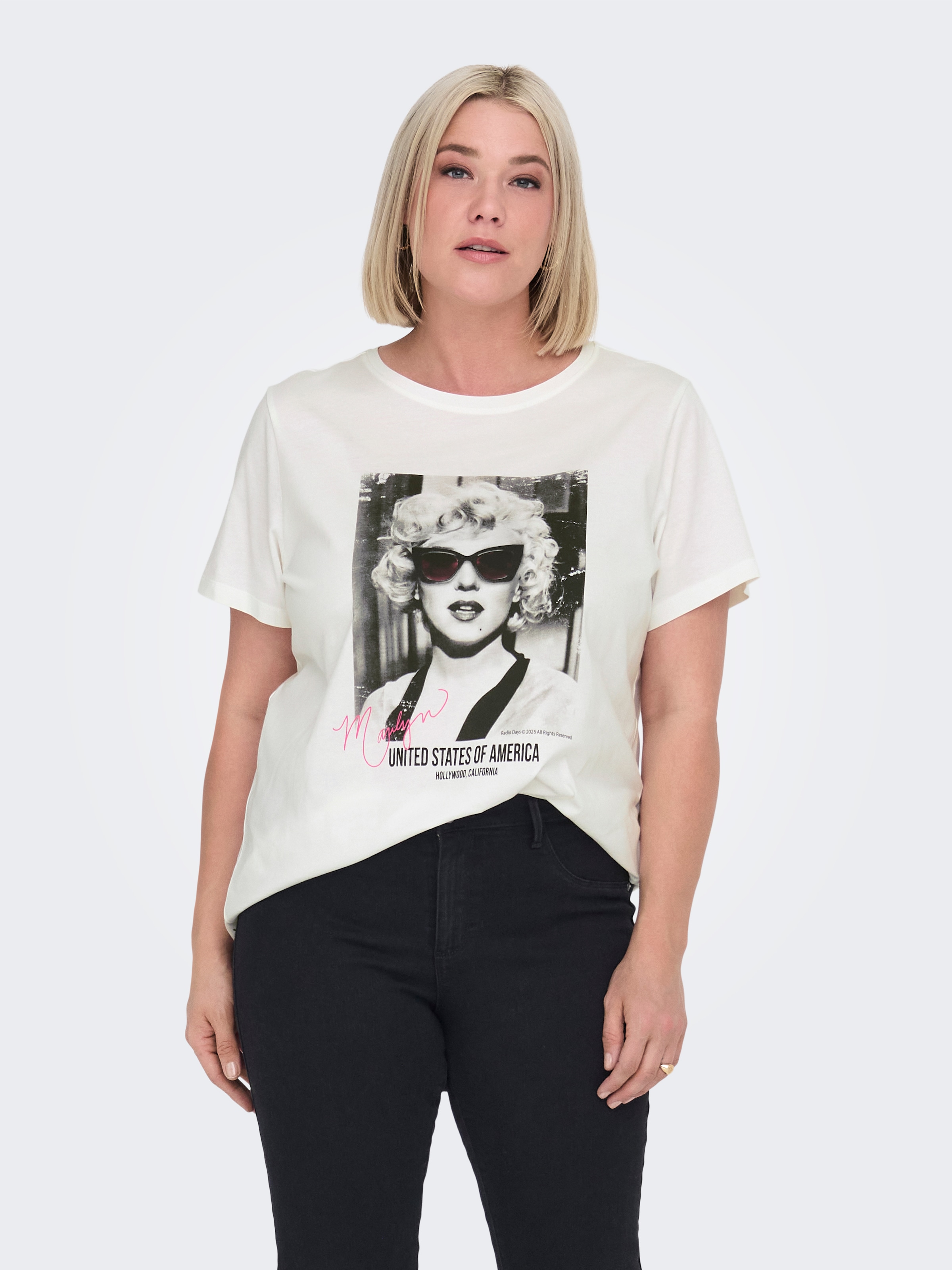 ONLY CARMAKOMA Kurzarmshirt »CARNEWMARILYN SS REG TEE LCS JRS«